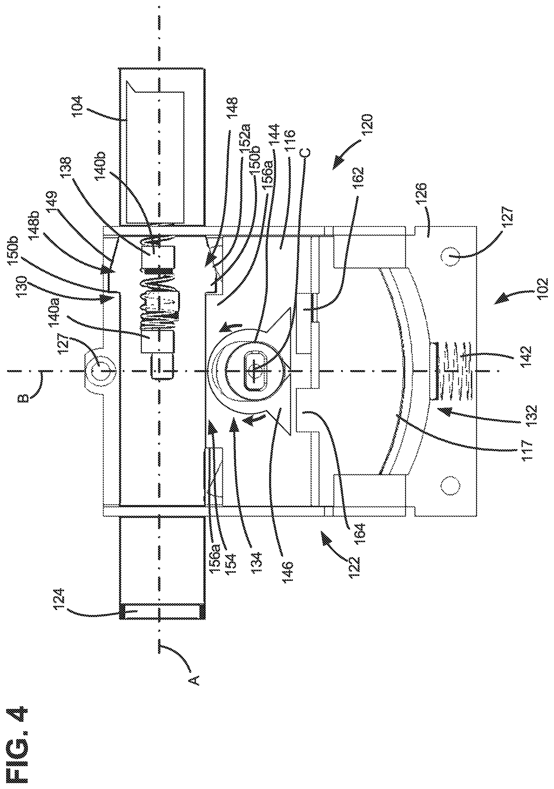 Patent US12297663 Figure 4 – Field-handable gate latch