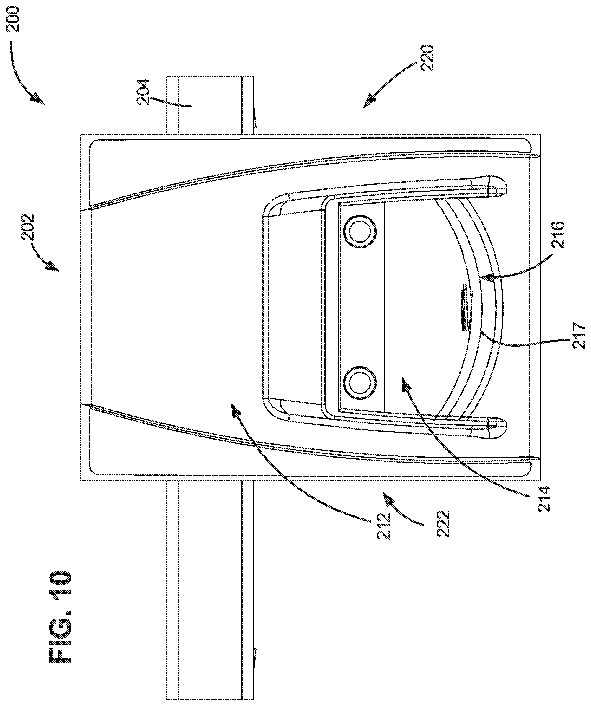 Patent US12297663 Figure 9 – Field-handable gate latch