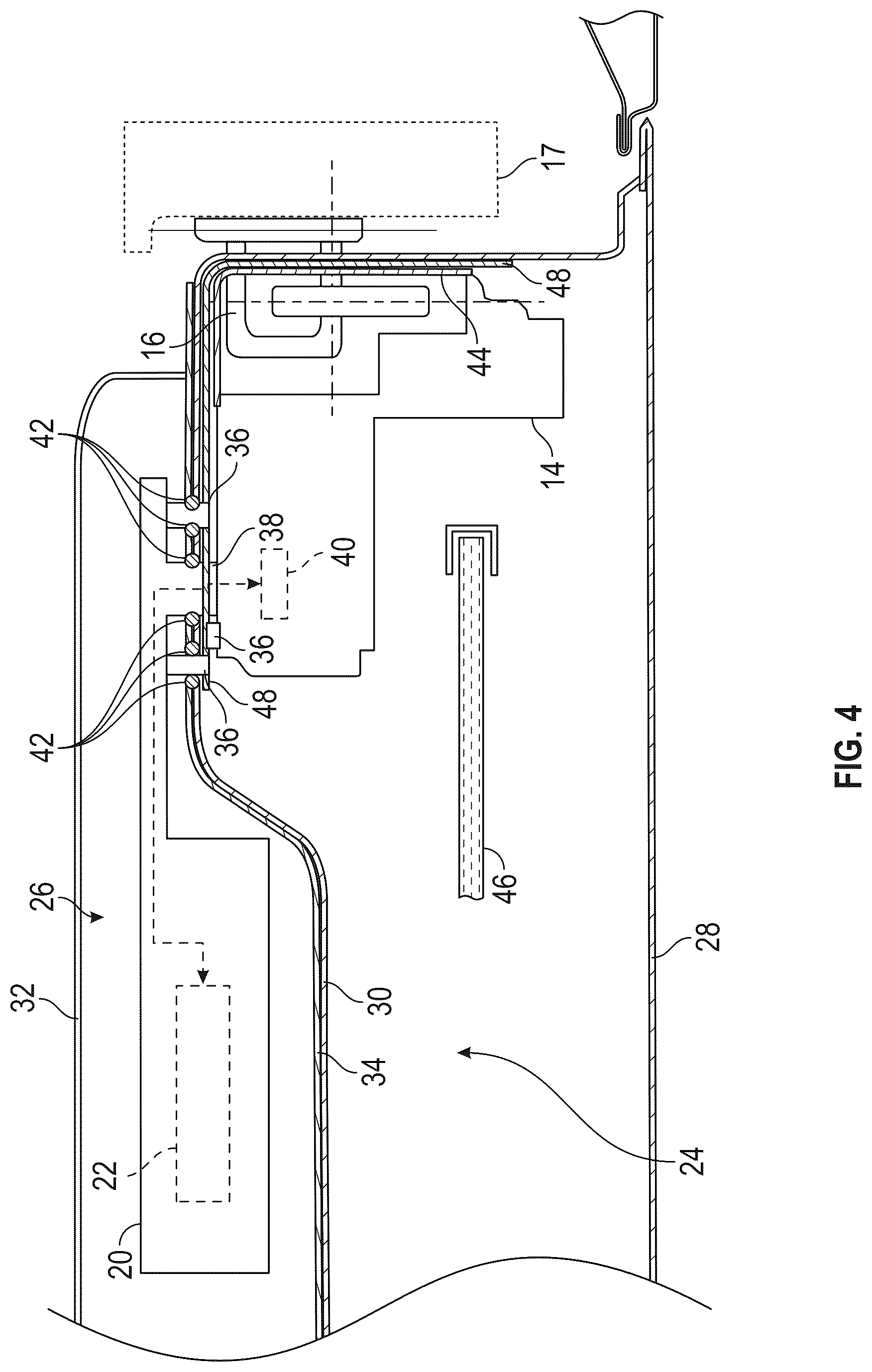 Patent US12297667 Figure 4 – Electronic vehicle latch with separately attached control unit