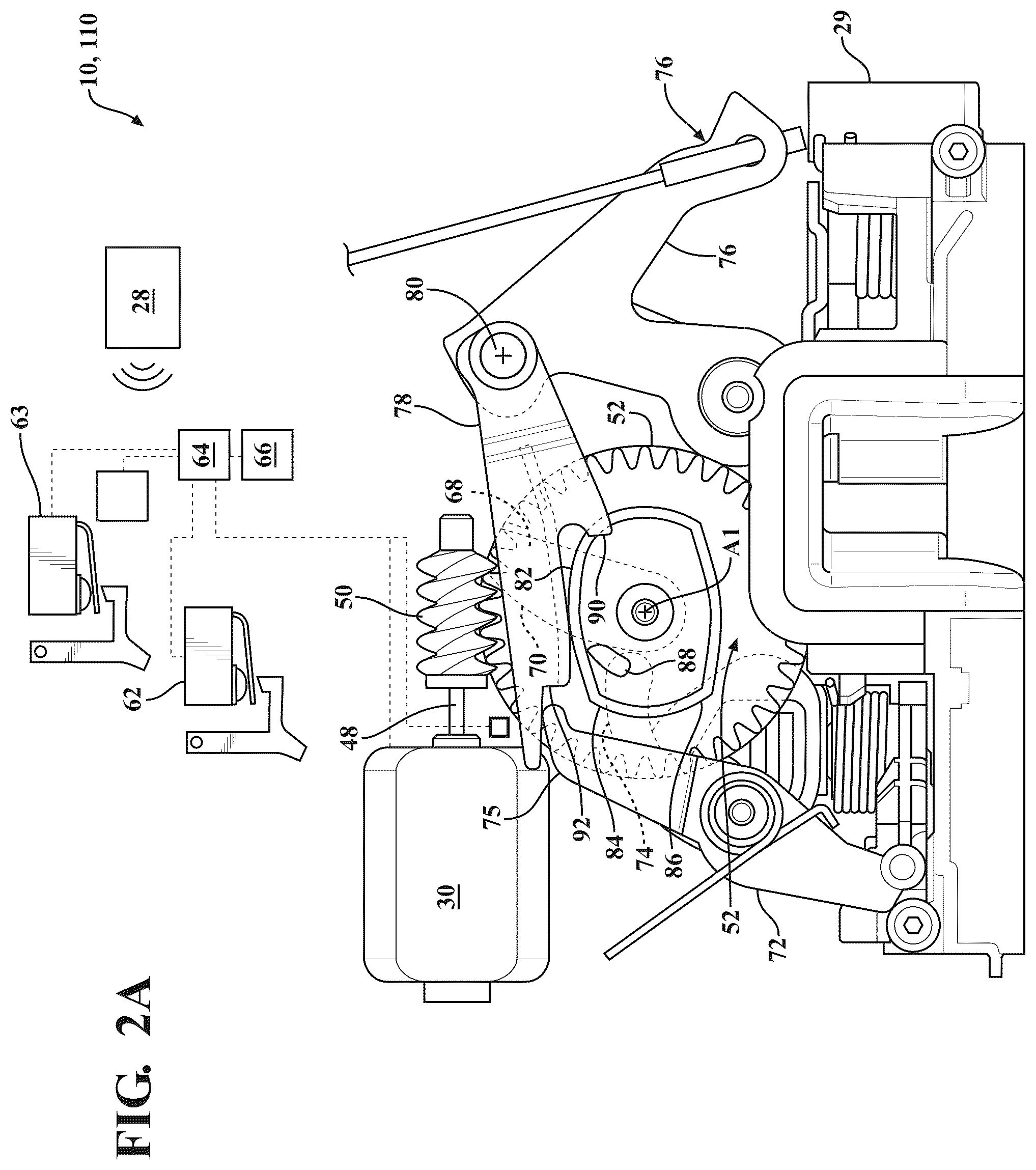 Patent US12297669 Figure 3 – Closure latch assembly with power-operated actuator providing multiple powered functions