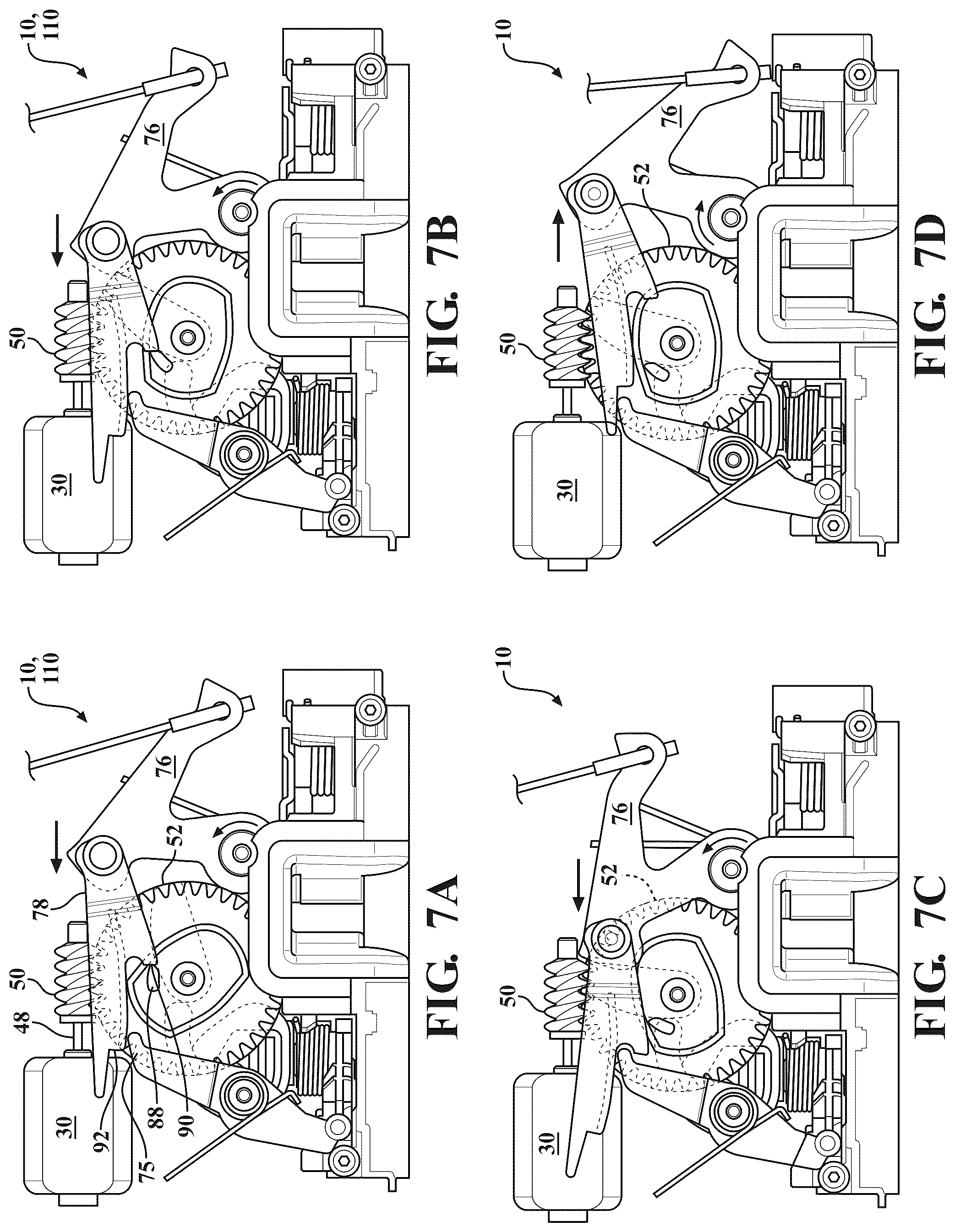 Patent US12297669 Figure 8 – Closure latch assembly with power-operated actuator providing multiple powered functions