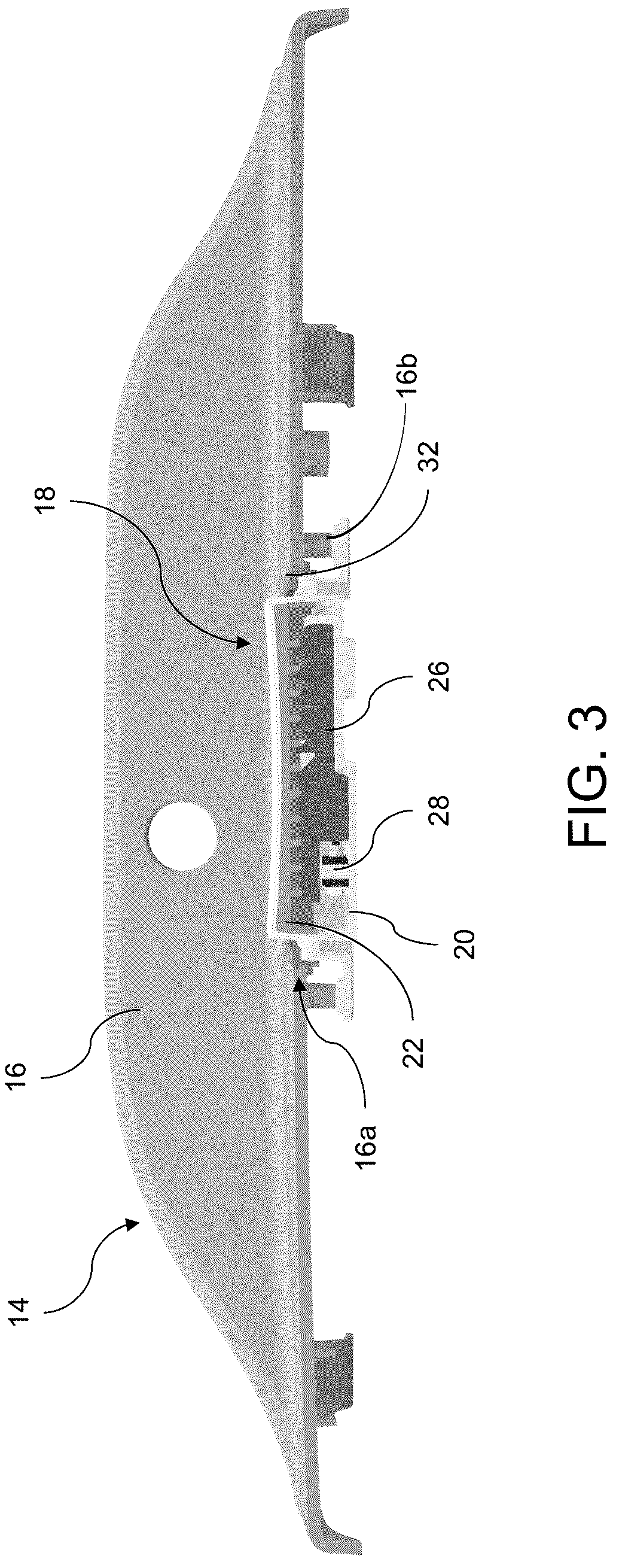 Patent US12297671 Figure 3 – Vehicular door handle assembly