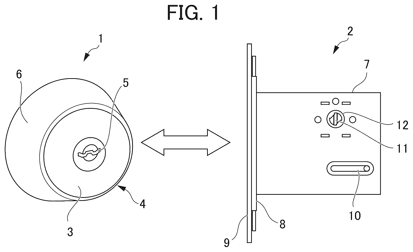 Patent US12297676 Figure 1 – Cylinder lock