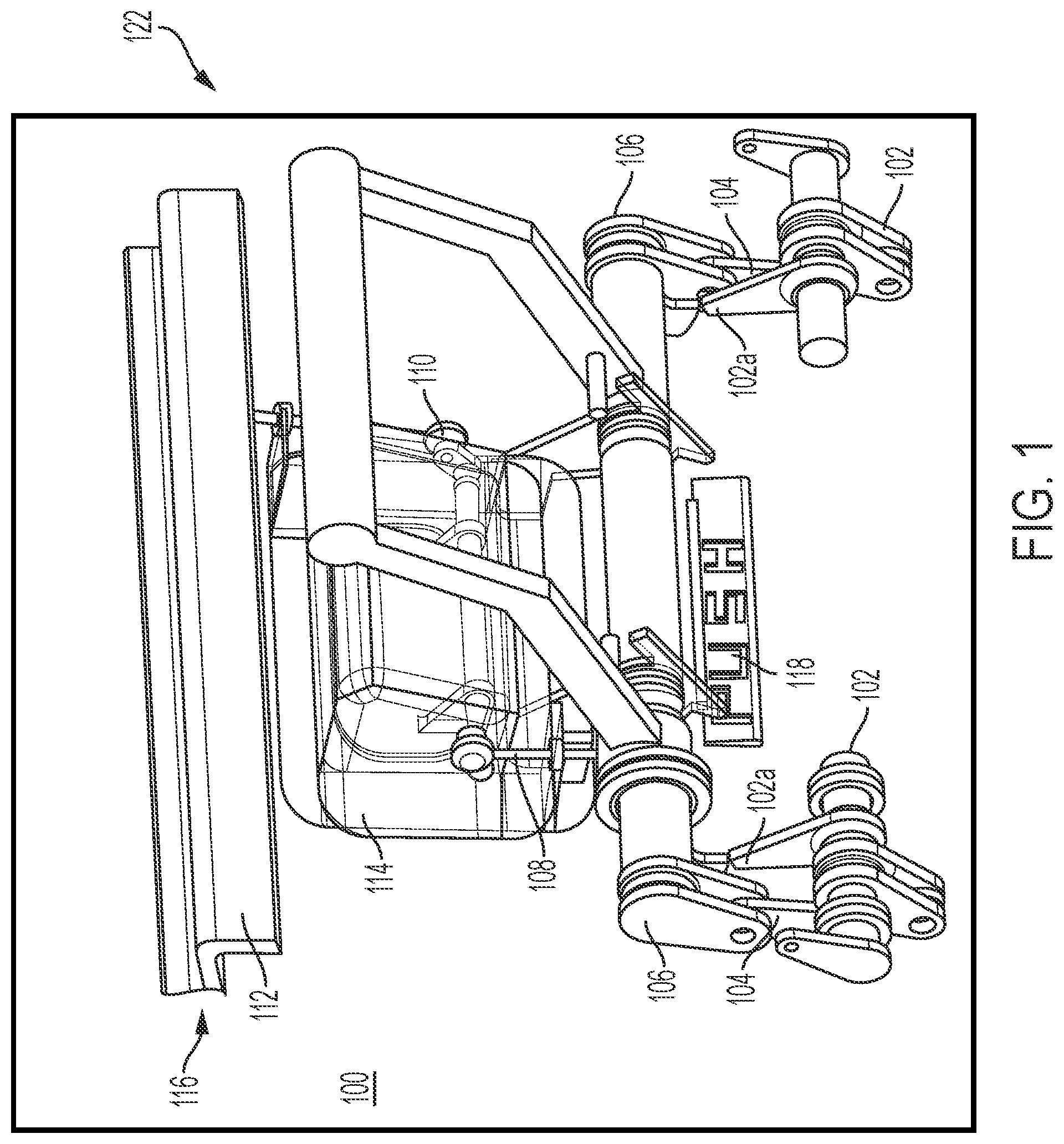 Patent US12297677 Figure 1 – Reduced volume latch, lock, vent and handle mechanism for an apparatus door