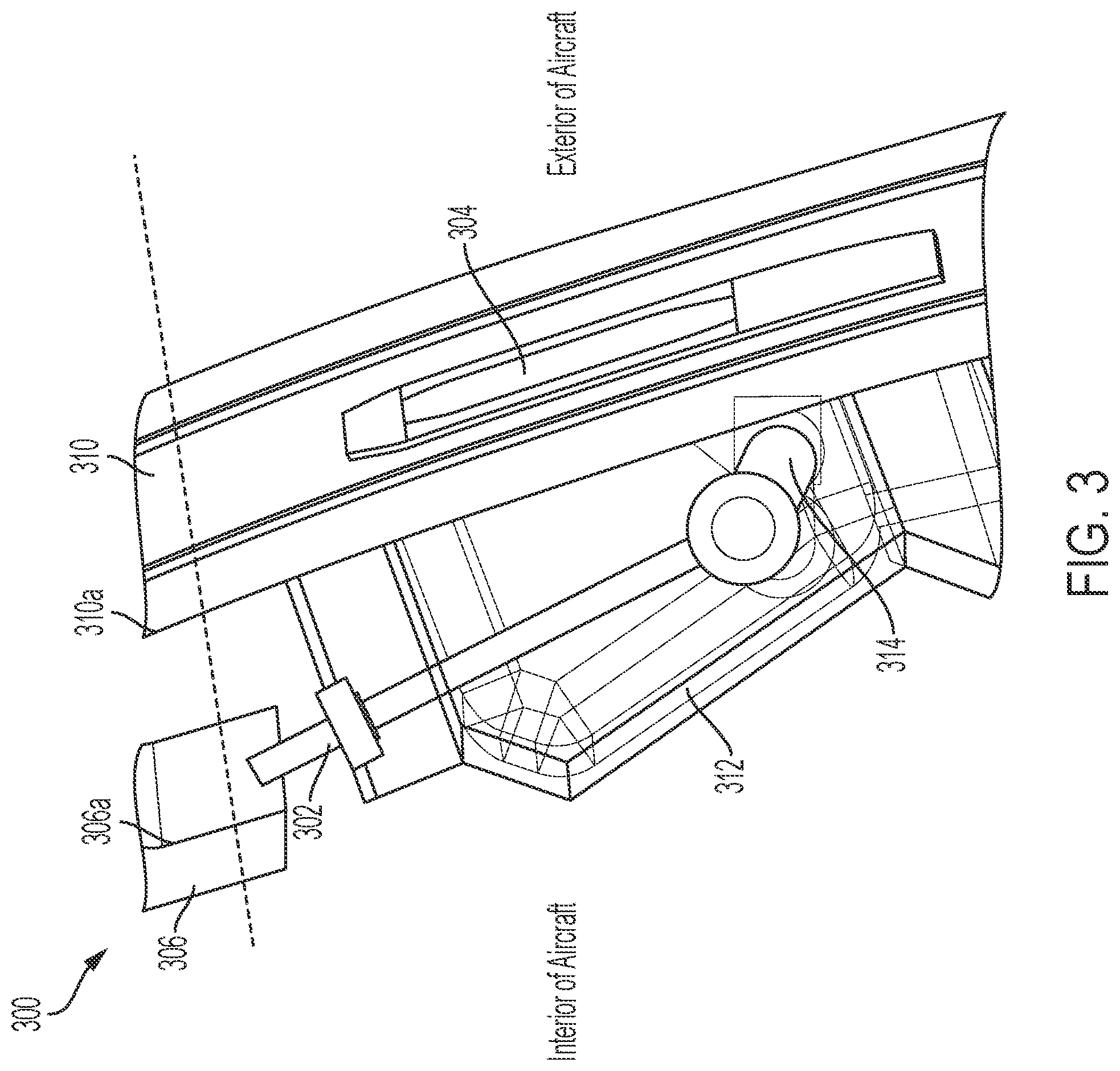 Patent US12297677 Figure 3 – Reduced volume latch, lock, vent and handle mechanism for an apparatus door