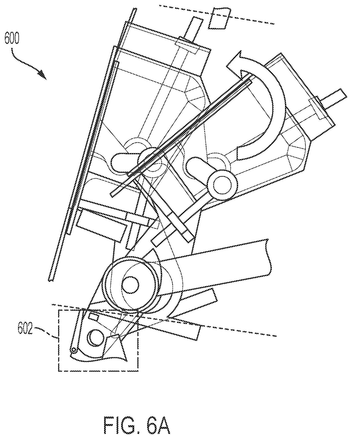 Patent US12297677 Figure 7 – Reduced volume latch, lock, vent and handle mechanism for an apparatus door