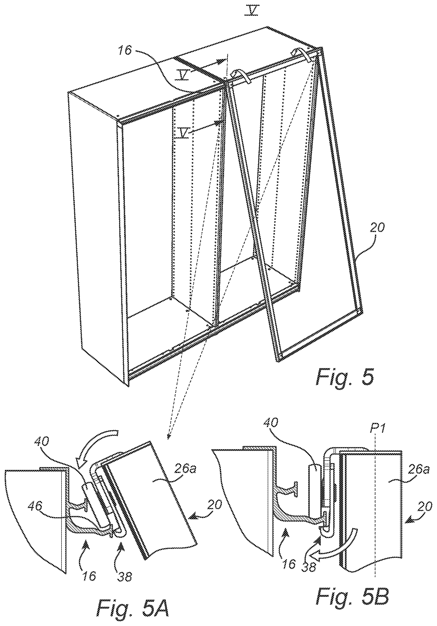 Patent US12297680 Figure 5 – Sliding closet door assembly and method of assembling a sliding closet door