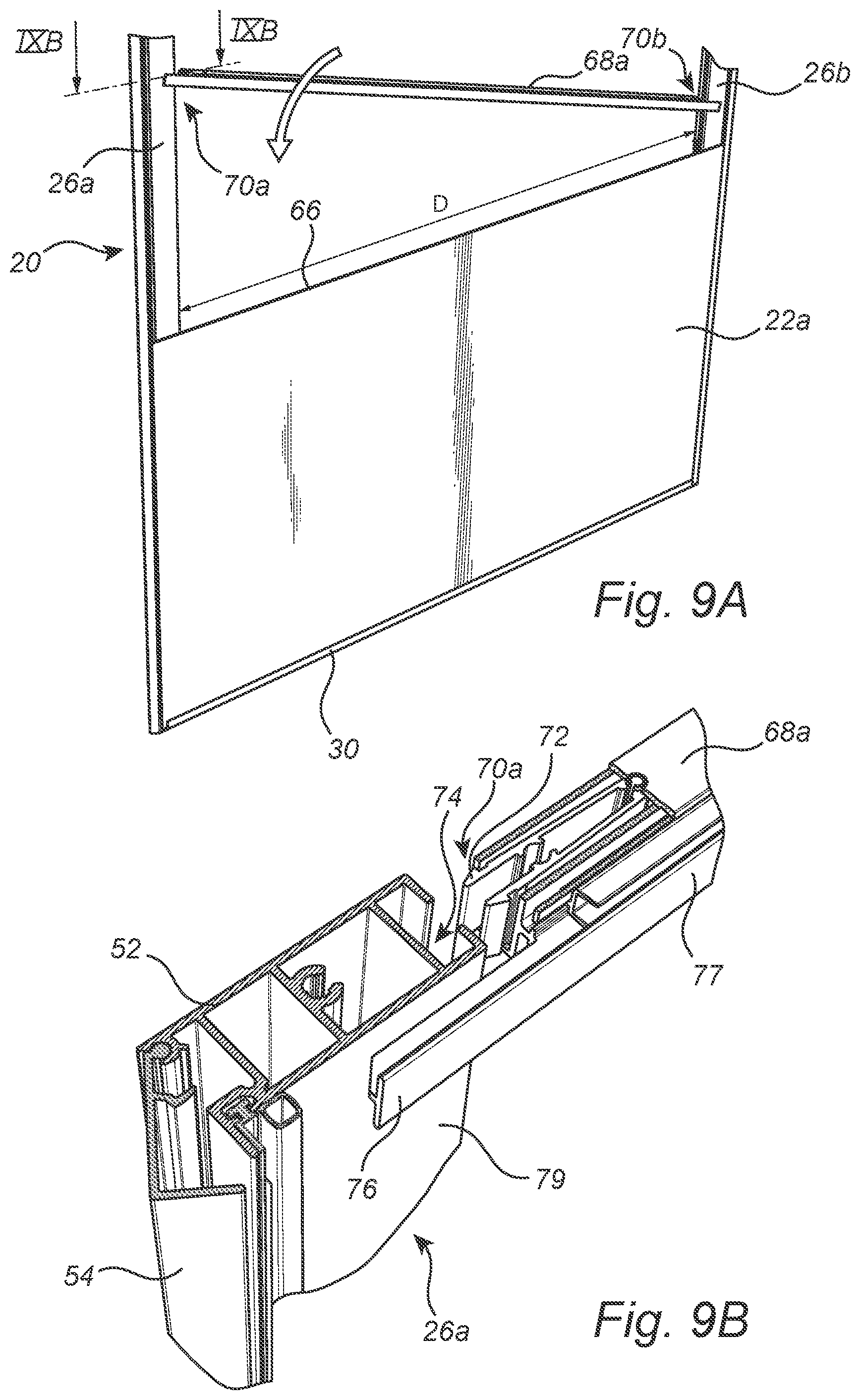 Patent US12297680 Figure 10 – Sliding closet door assembly and method of assembling a sliding closet door