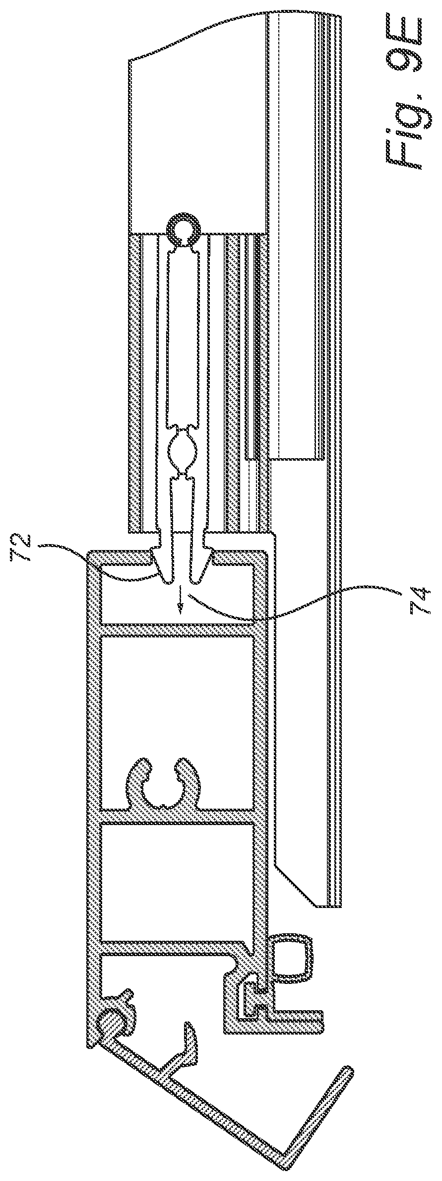 Patent US12297680 Figure 12 – Sliding closet door assembly and method of assembling a sliding closet door