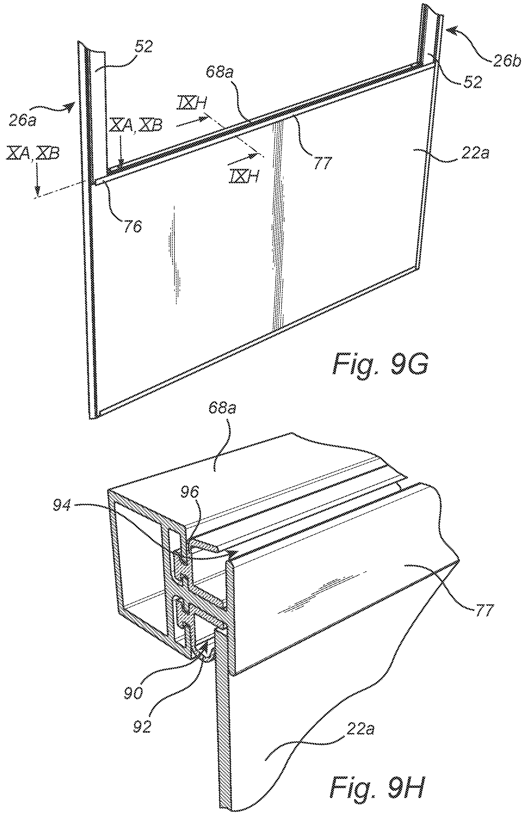 Patent US12297680 Figure 14 – Sliding closet door assembly and method of assembling a sliding closet door