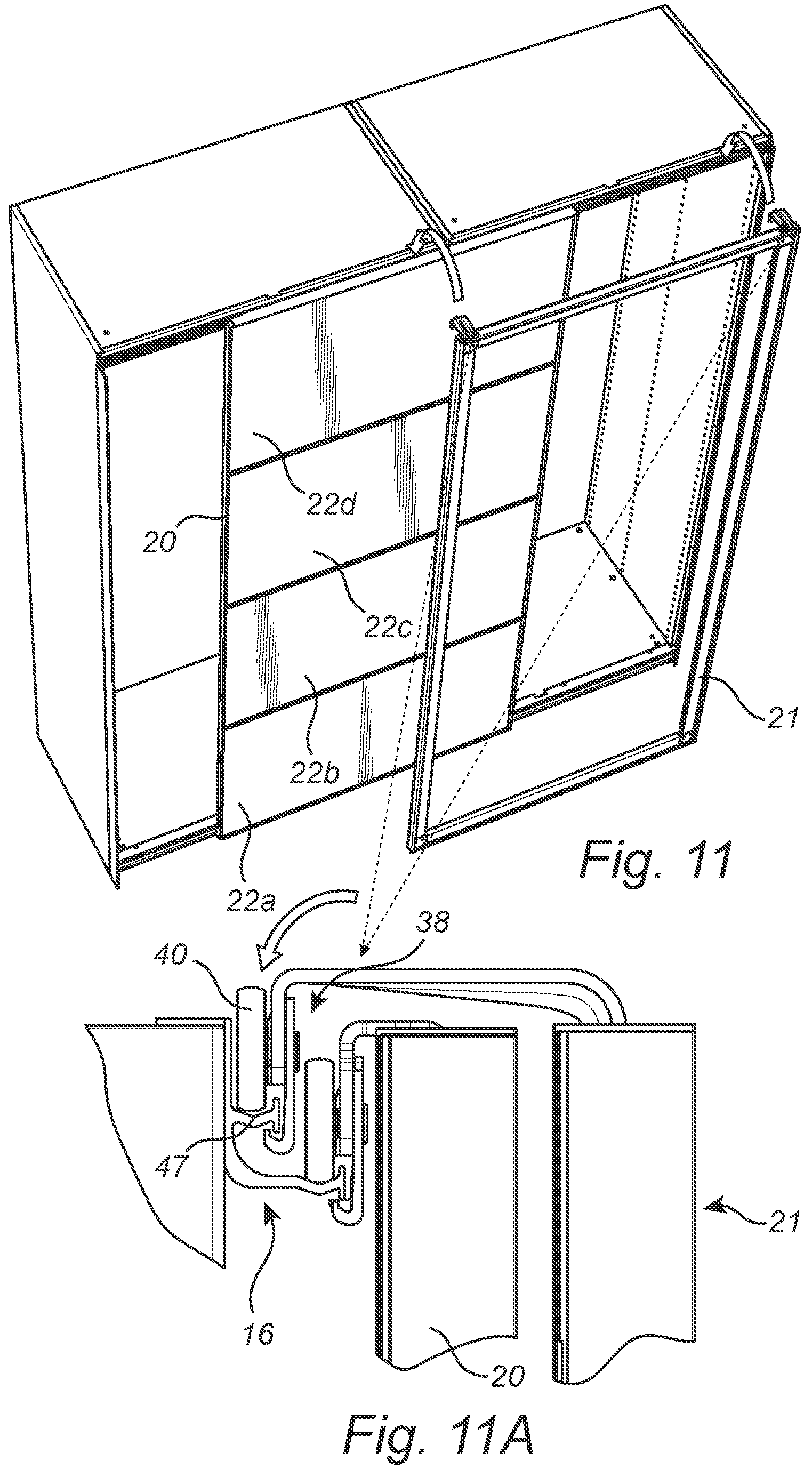 Patent US12297680 Figure 16 – Sliding closet door assembly and method of assembling a sliding closet door