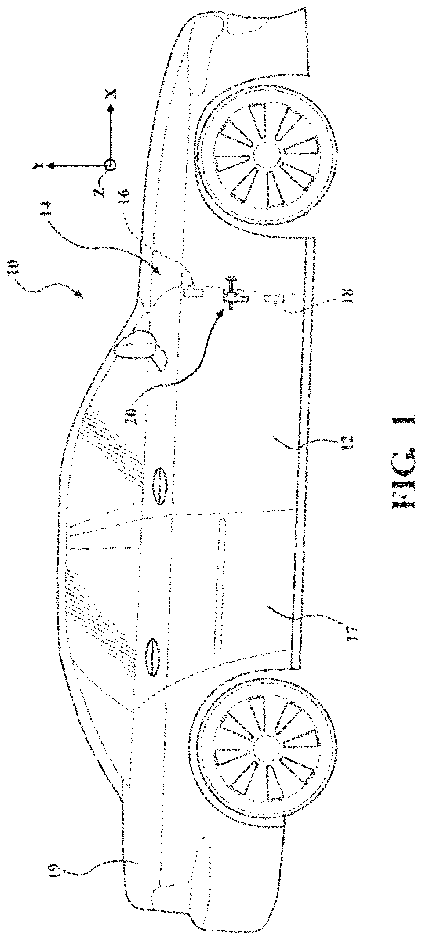 Patent US12297685 Figure 1 – Powered door unit with improved mounting arrangement