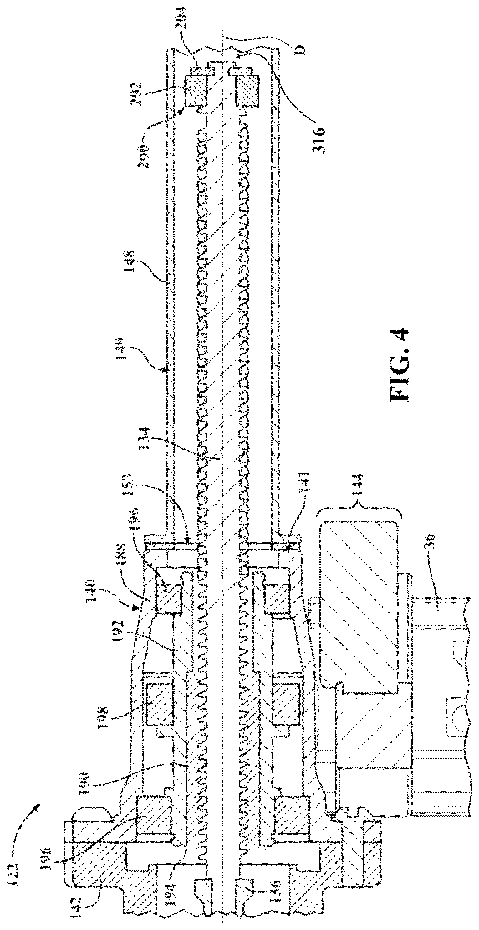 Patent US12297685 Figure 4 – Powered door unit with improved mounting arrangement
