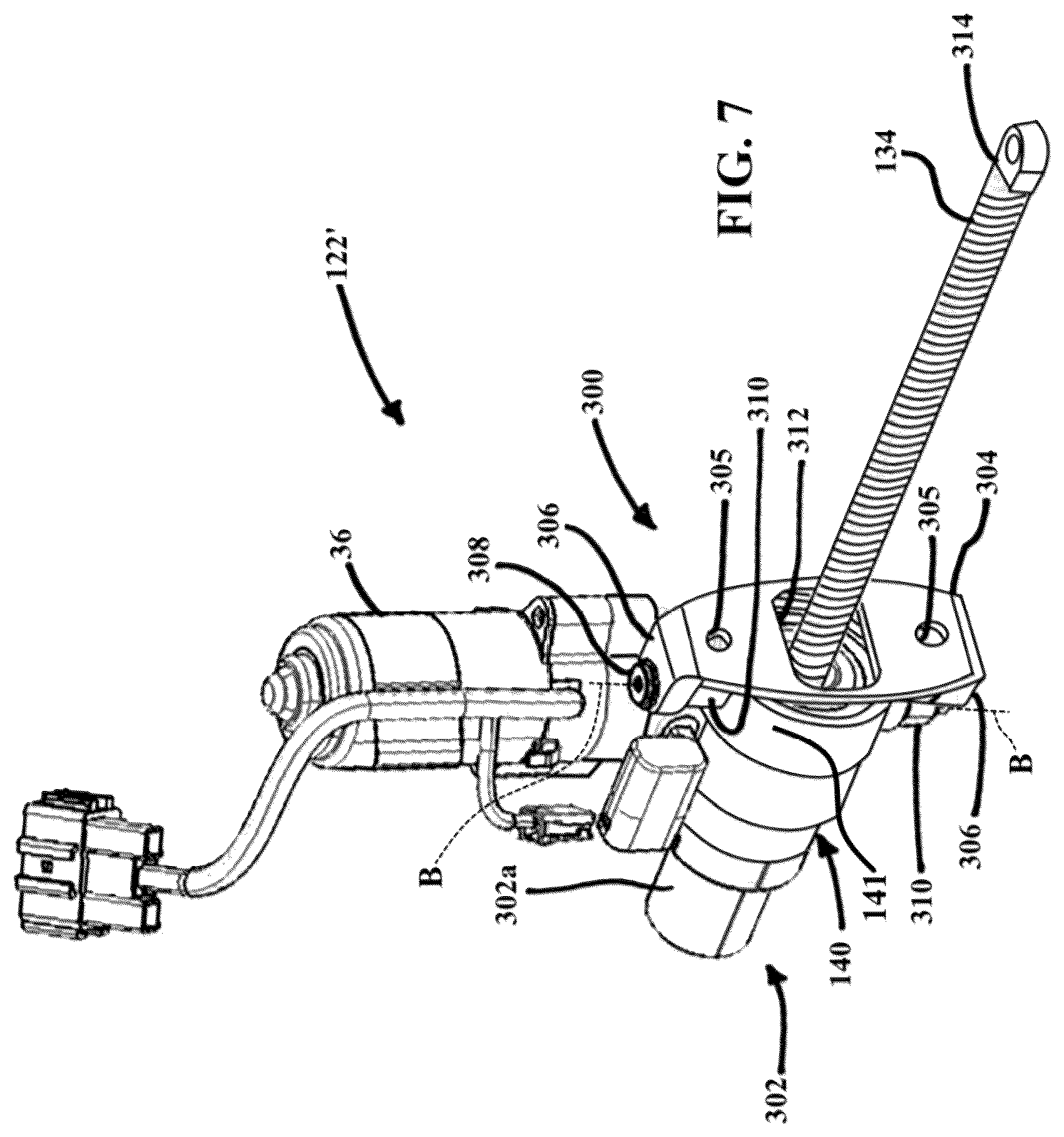 Patent US12297685 Figure 7 – Powered door unit with improved mounting arrangement