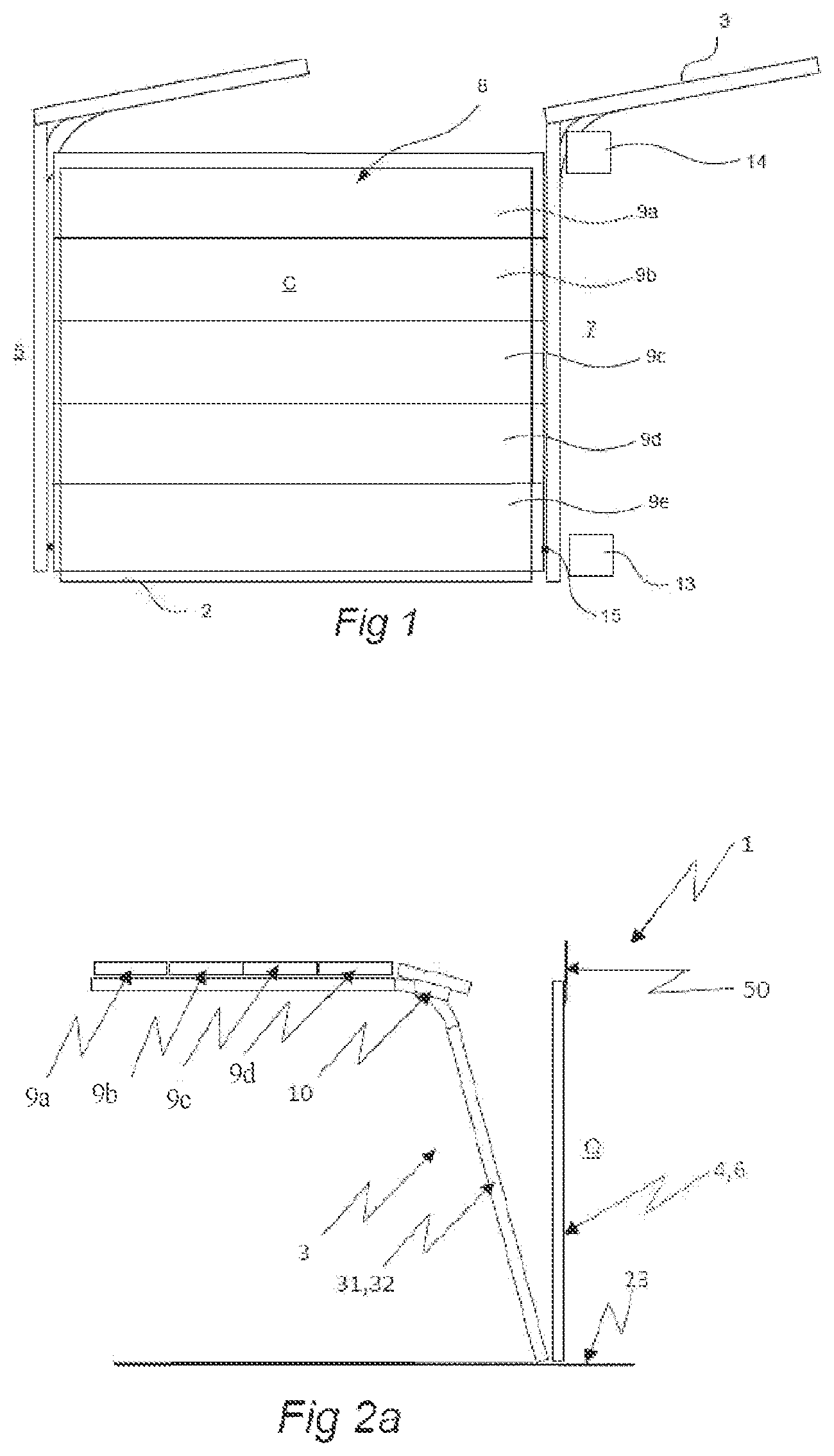 Patent US12297686 Figure 1 – Sectional door operator system