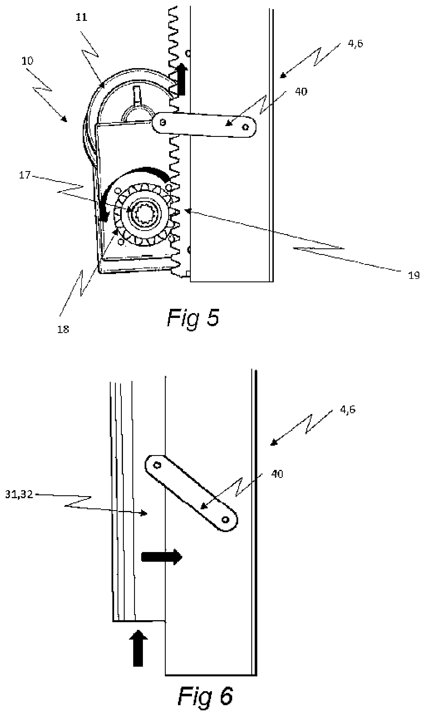 Patent US12297686 Figure 4 – Sectional door operator system