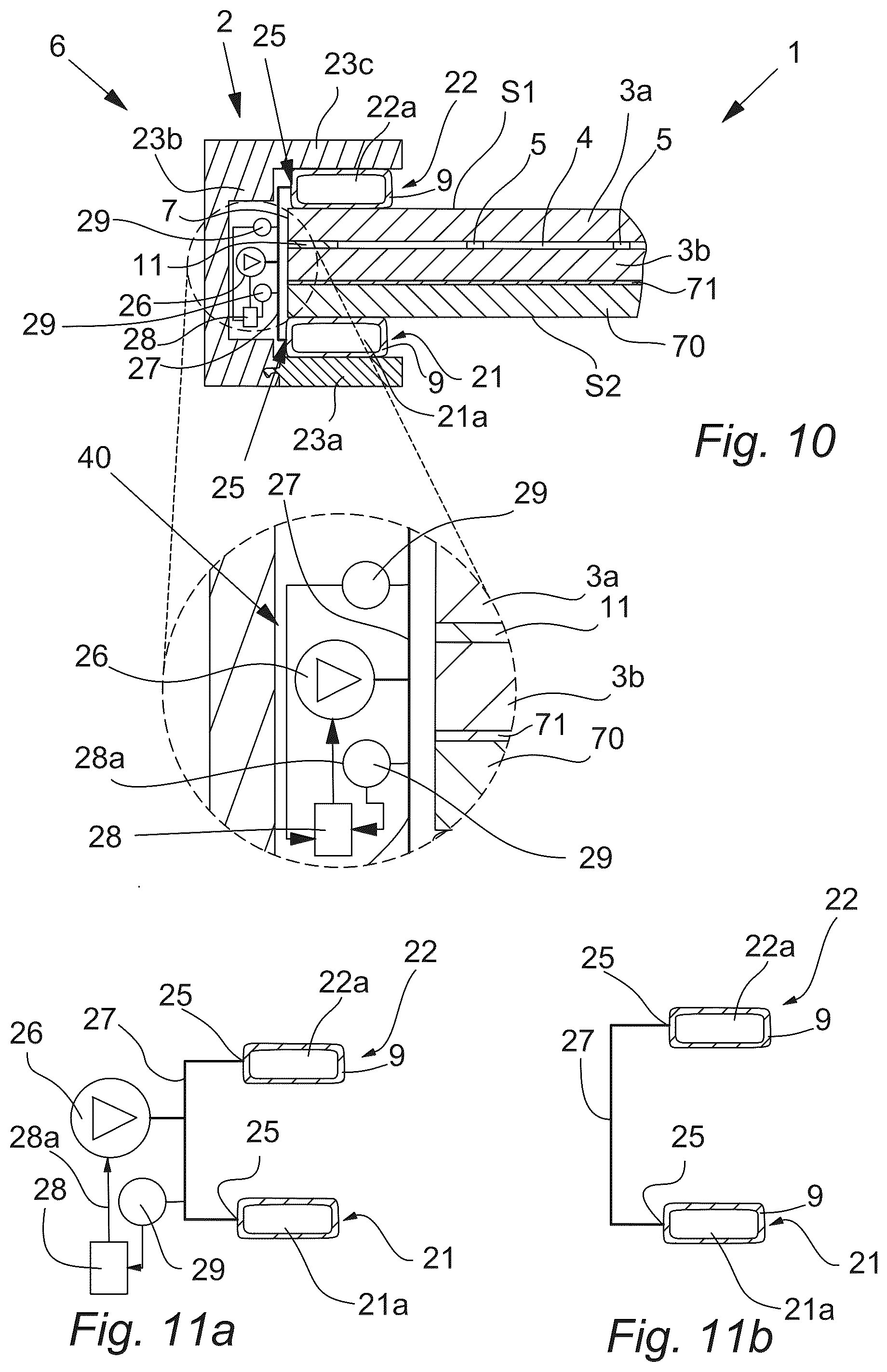 Patent US12297692 Figure 5 – Building aperture cover, such as a window or door, comprising flexible gasket with sealed cavity