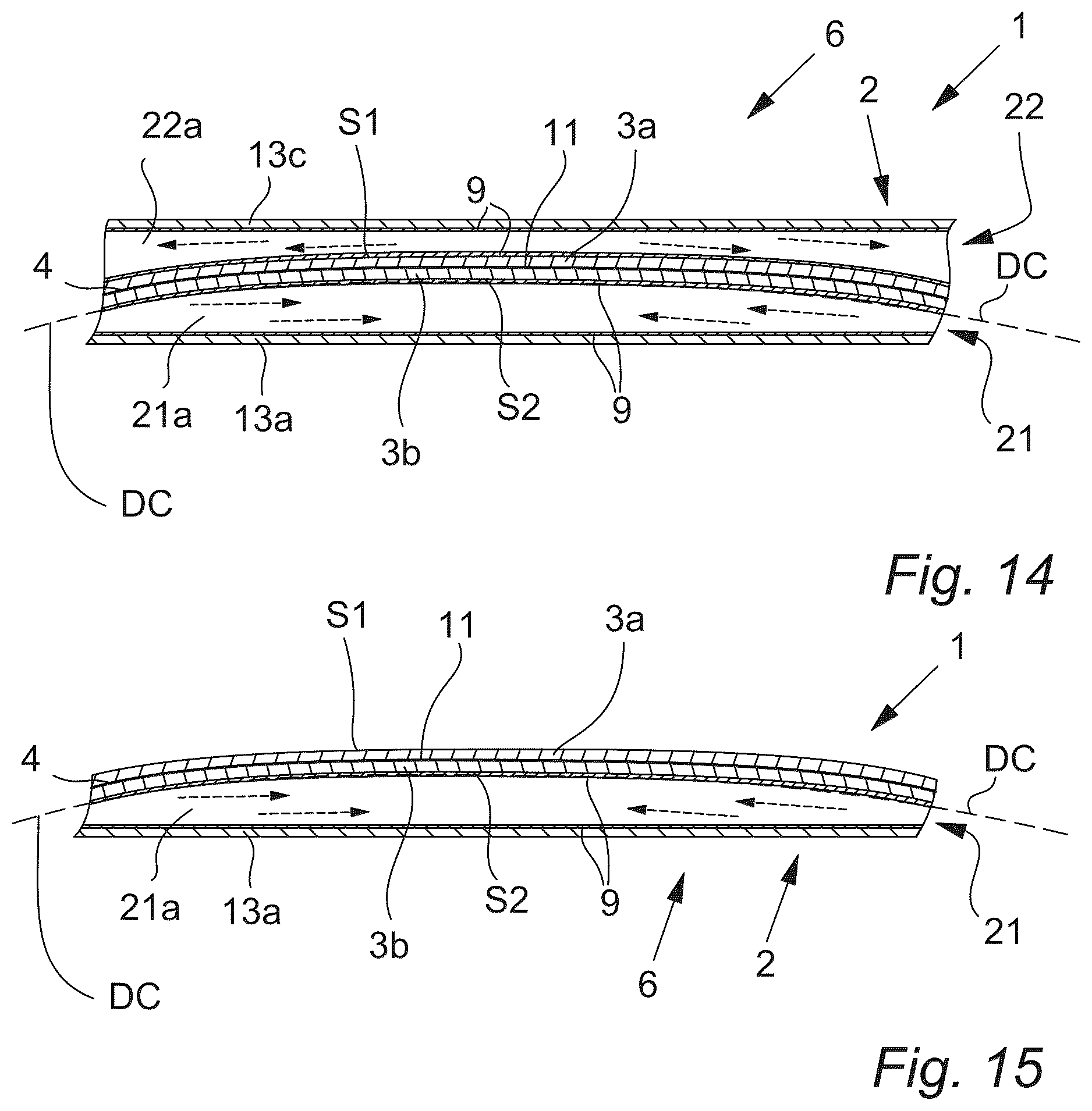 Patent US12297692 Figure 7 – Building aperture cover, such as a window or door, comprising flexible gasket with sealed cavity