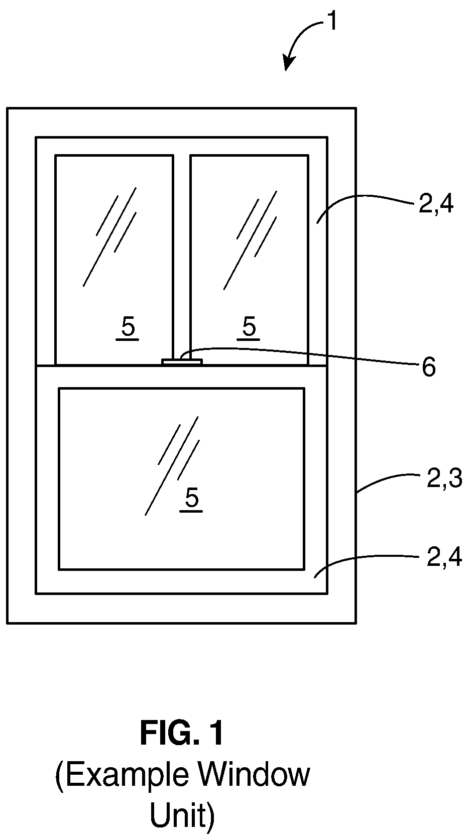 Patent US12297693 Figure 1 – Adhesive-attached window glazing assembly, multi-glazed window assembly and method therefor