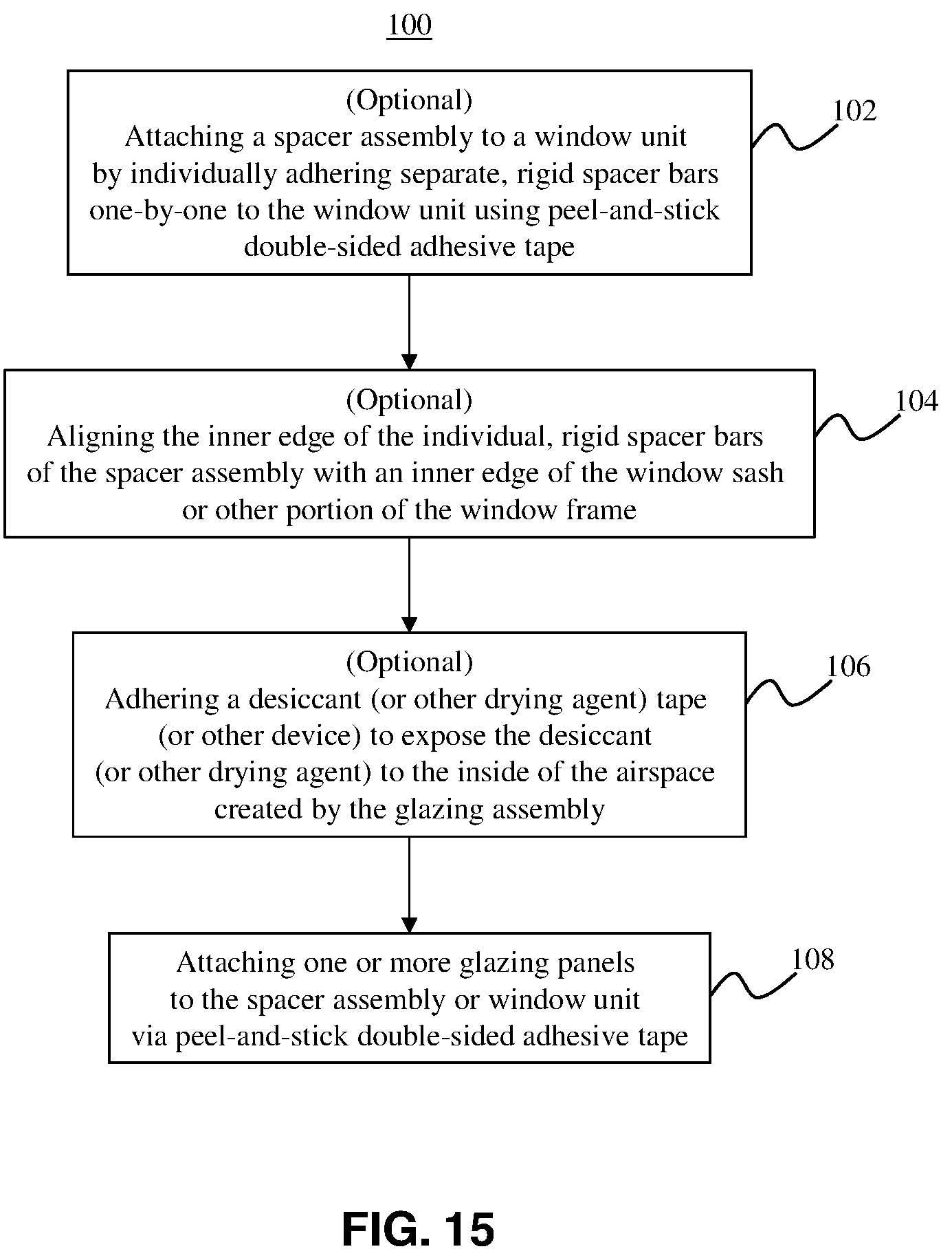 Patent US12297693 Figure 15 – Adhesive-attached window glazing assembly, multi-glazed window assembly and method therefor