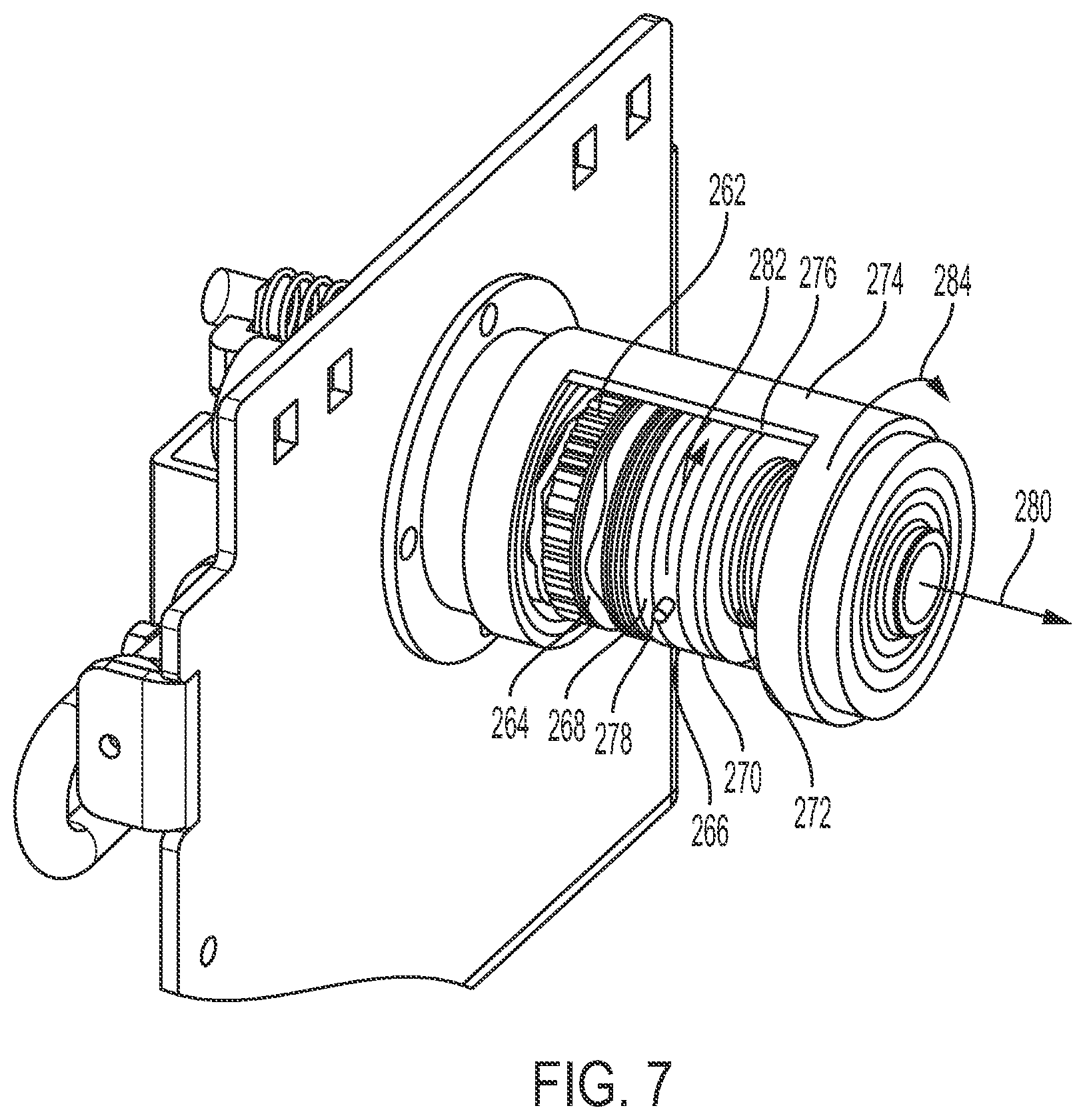 Patent US12297696 Figure 7 – Operator governor release for fire shutters