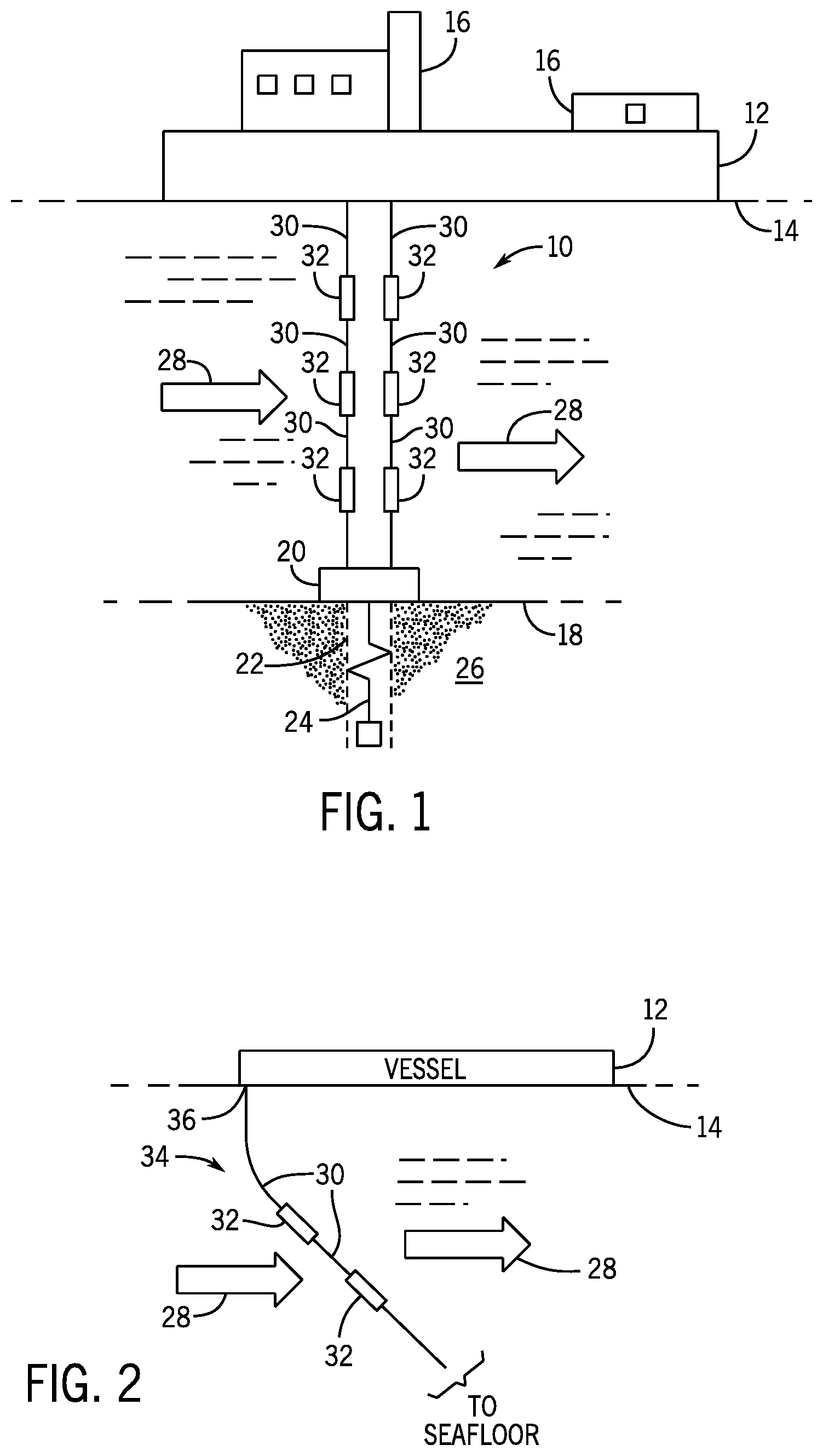 Patent US12297699 Figure 1 – Vibration damping subsea tubular system