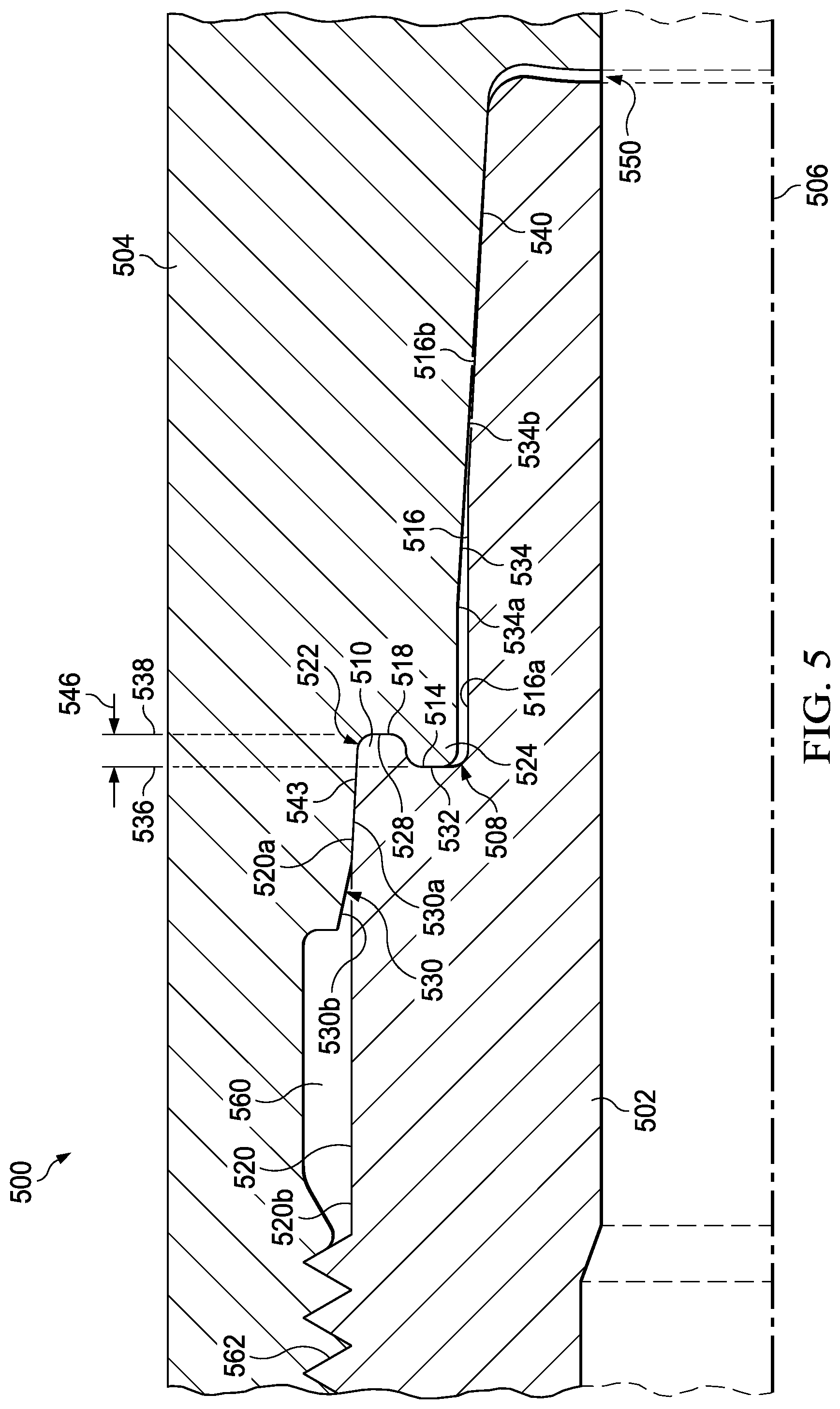 Patent US12297700 Figure 5 – Curvilinear sealing system