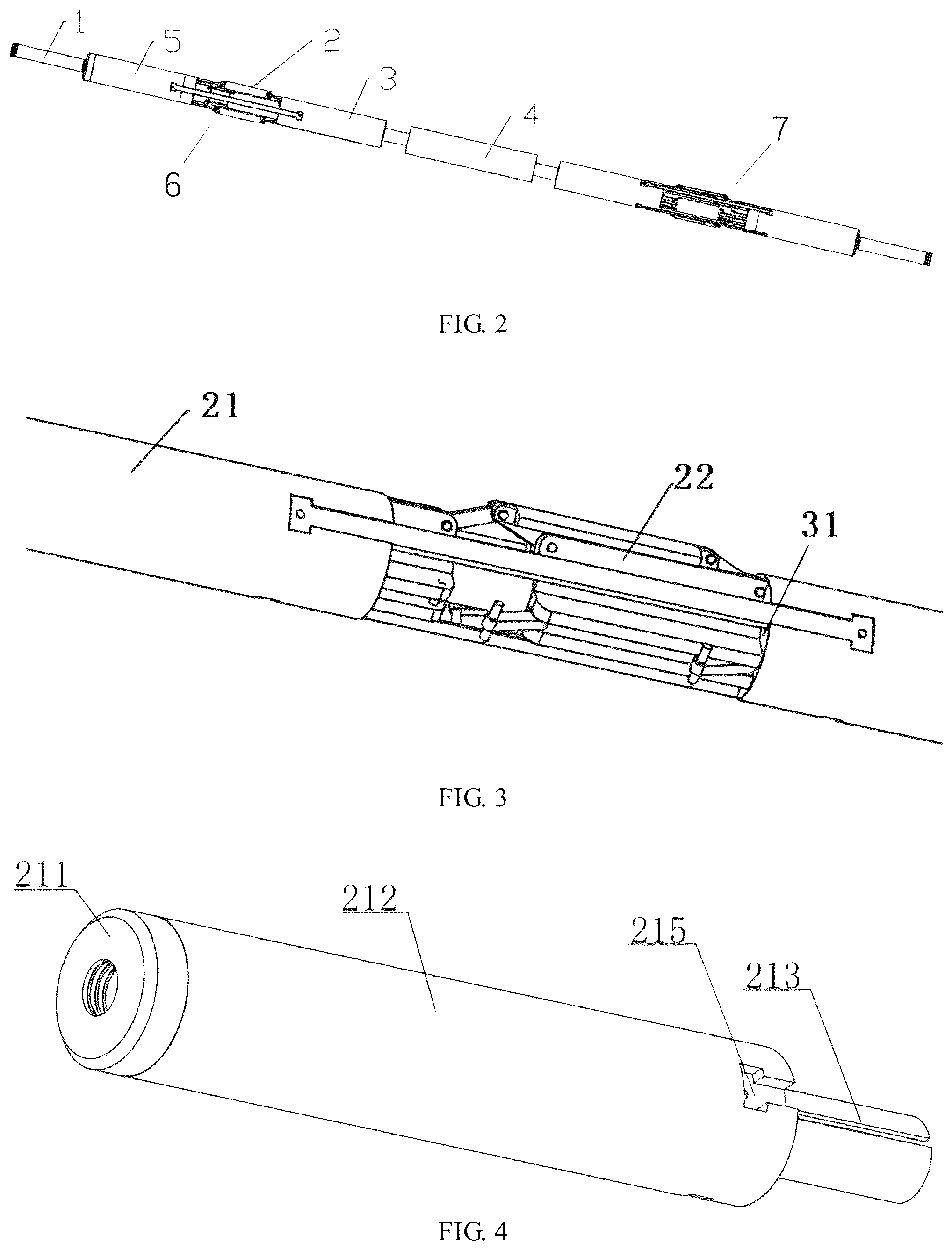 Patent US12297705 Figure 2 – Support mechanism of self-adaptive traction robot for complex wellbore and control method thereof