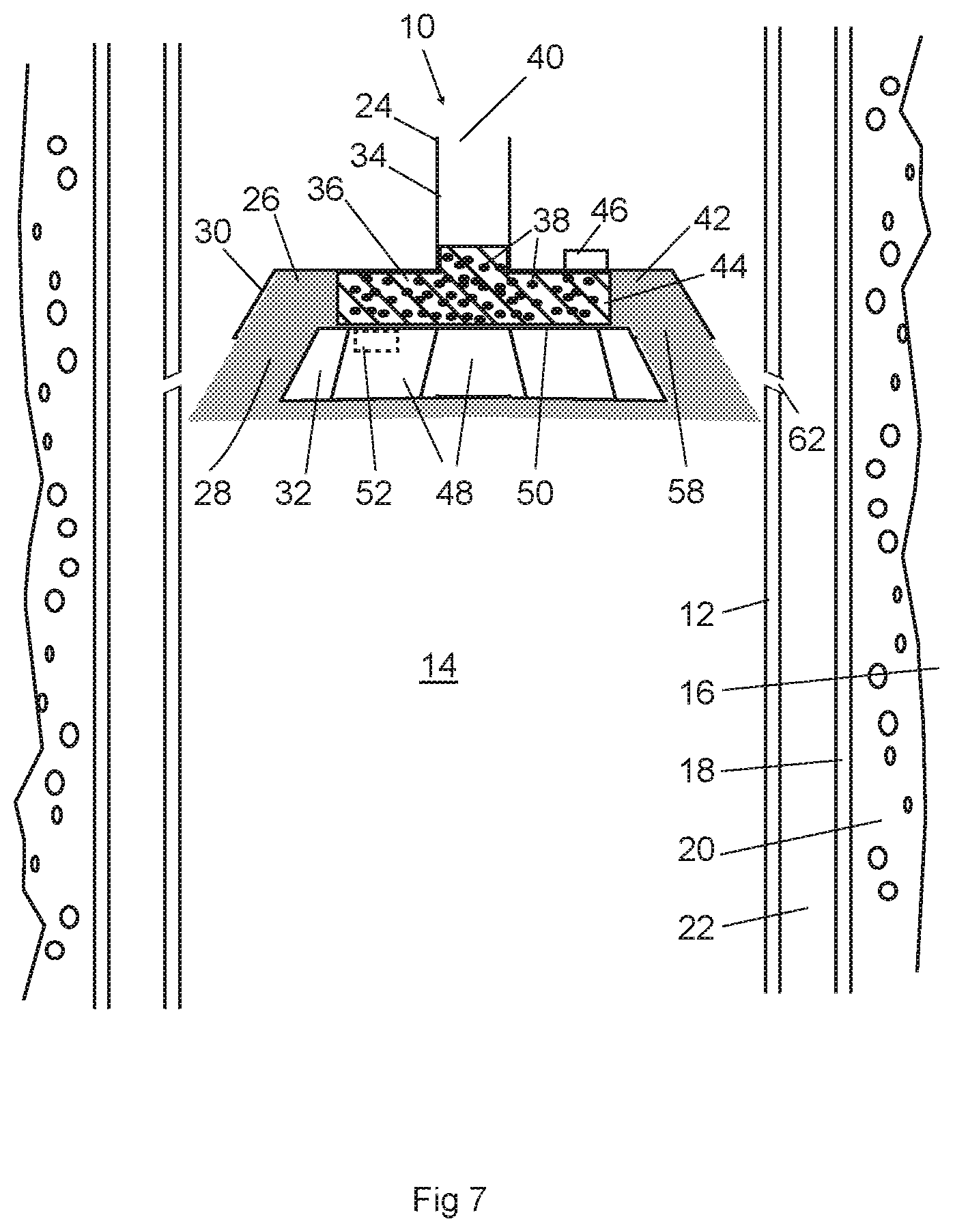 Patent US12297709 Figure 5 – Tool for severing a downhole tubular by a stream of combustion products