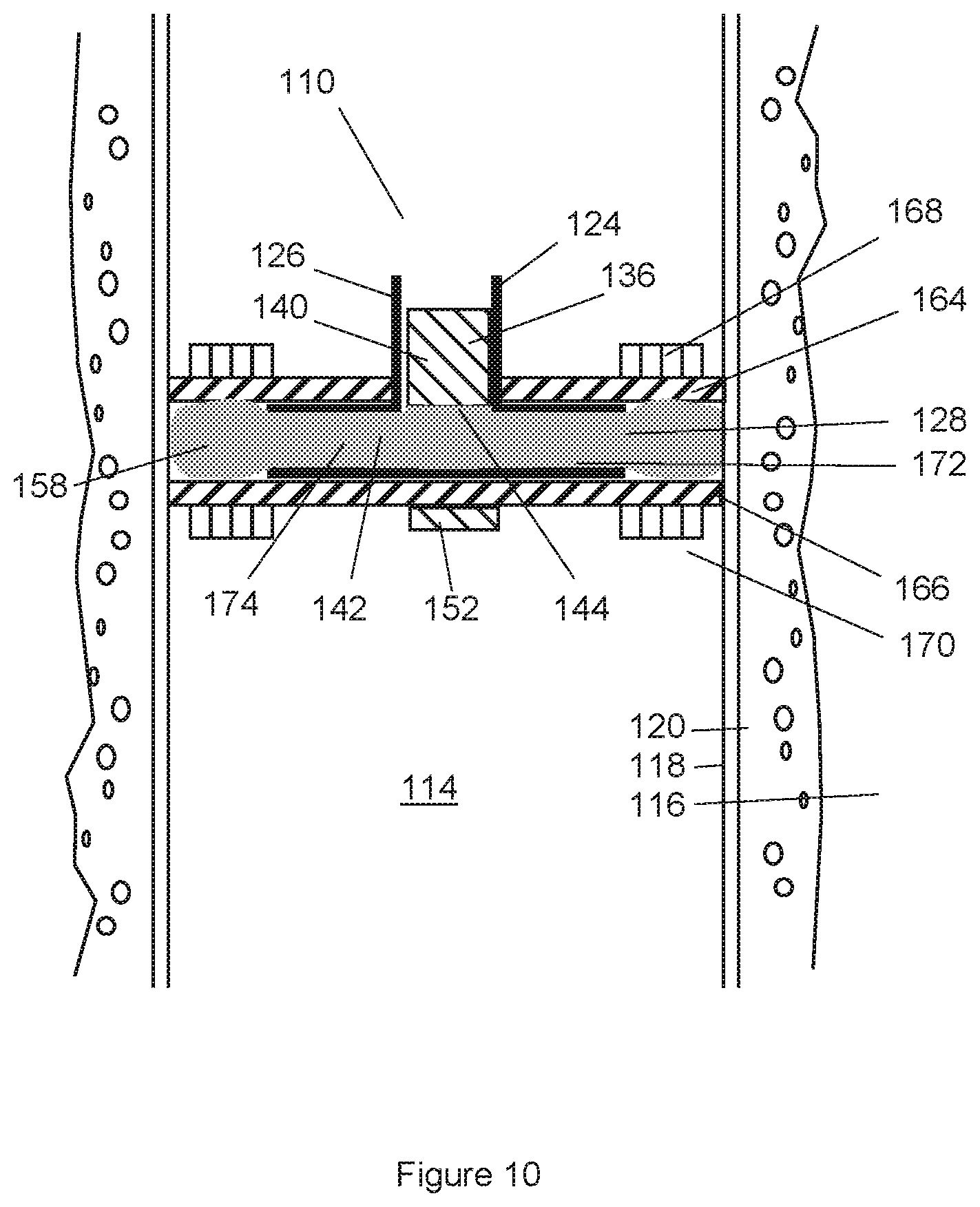 Patent US12297709 Figure 8 – Tool for severing a downhole tubular by a stream of combustion products