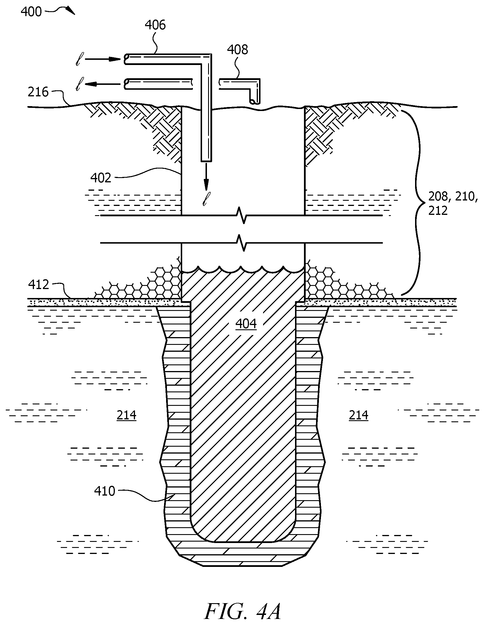 Patent US12297711 Figure 4 – Casing a wellbore in magma
