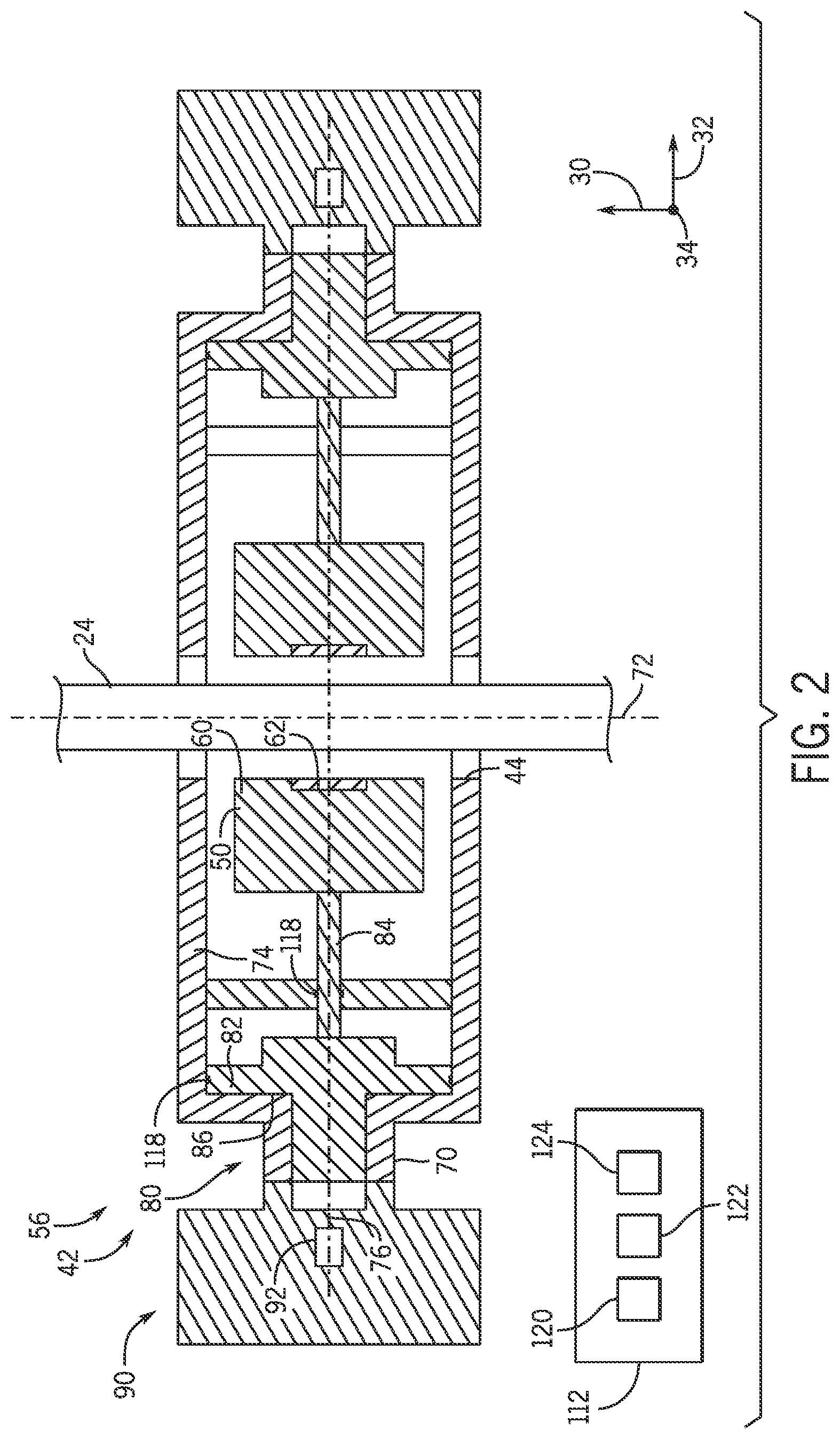 Patent US12297712 Figure 2 – Starter engine system for a rotary lock