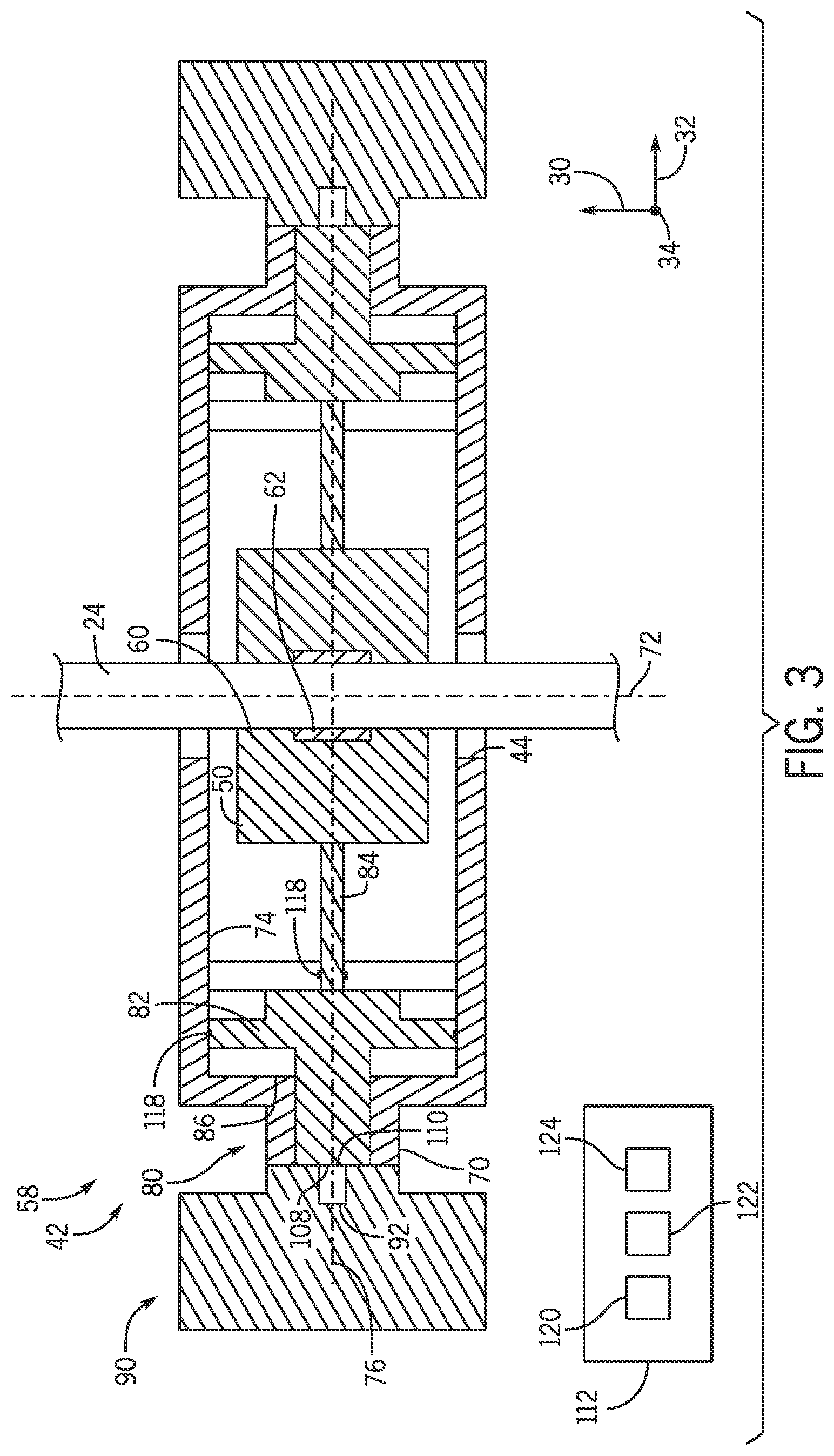 Patent US12297712 Figure 3 – Starter engine system for a rotary lock
