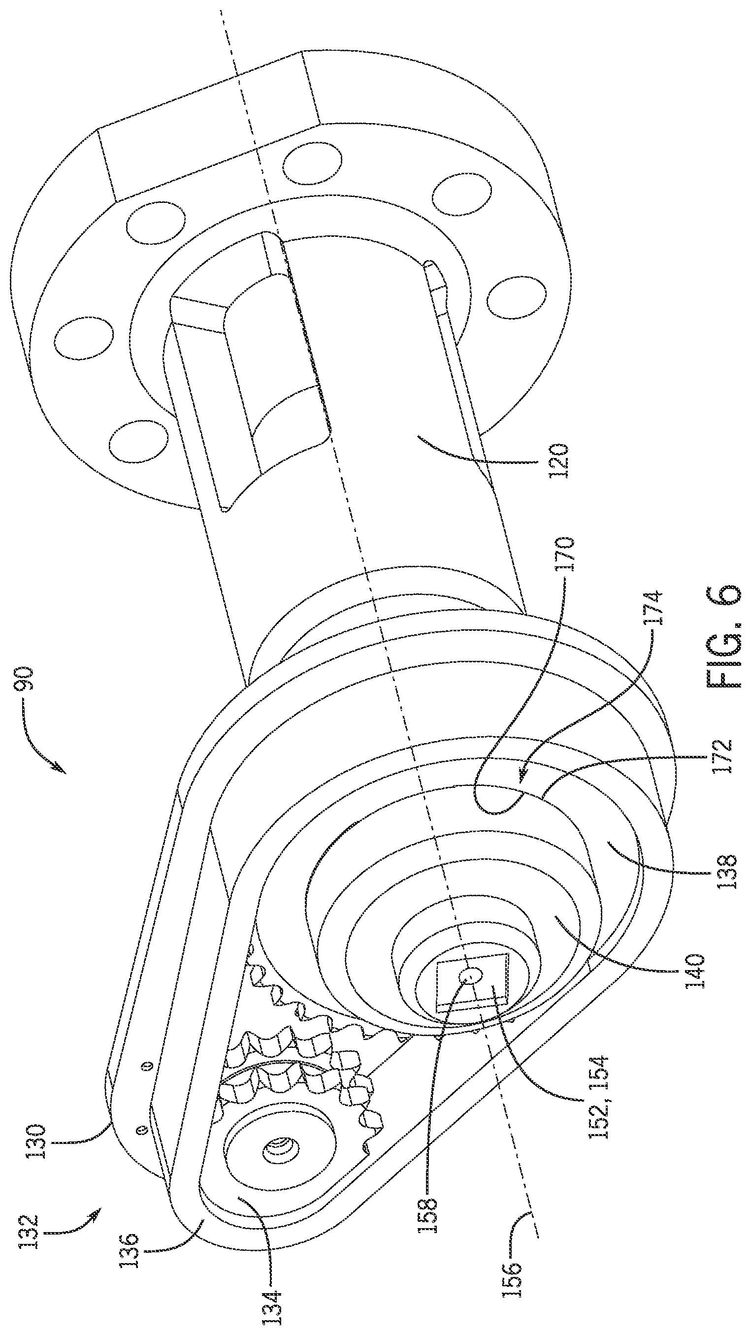 Patent US12297712 Figure 6 – Starter engine system for a rotary lock