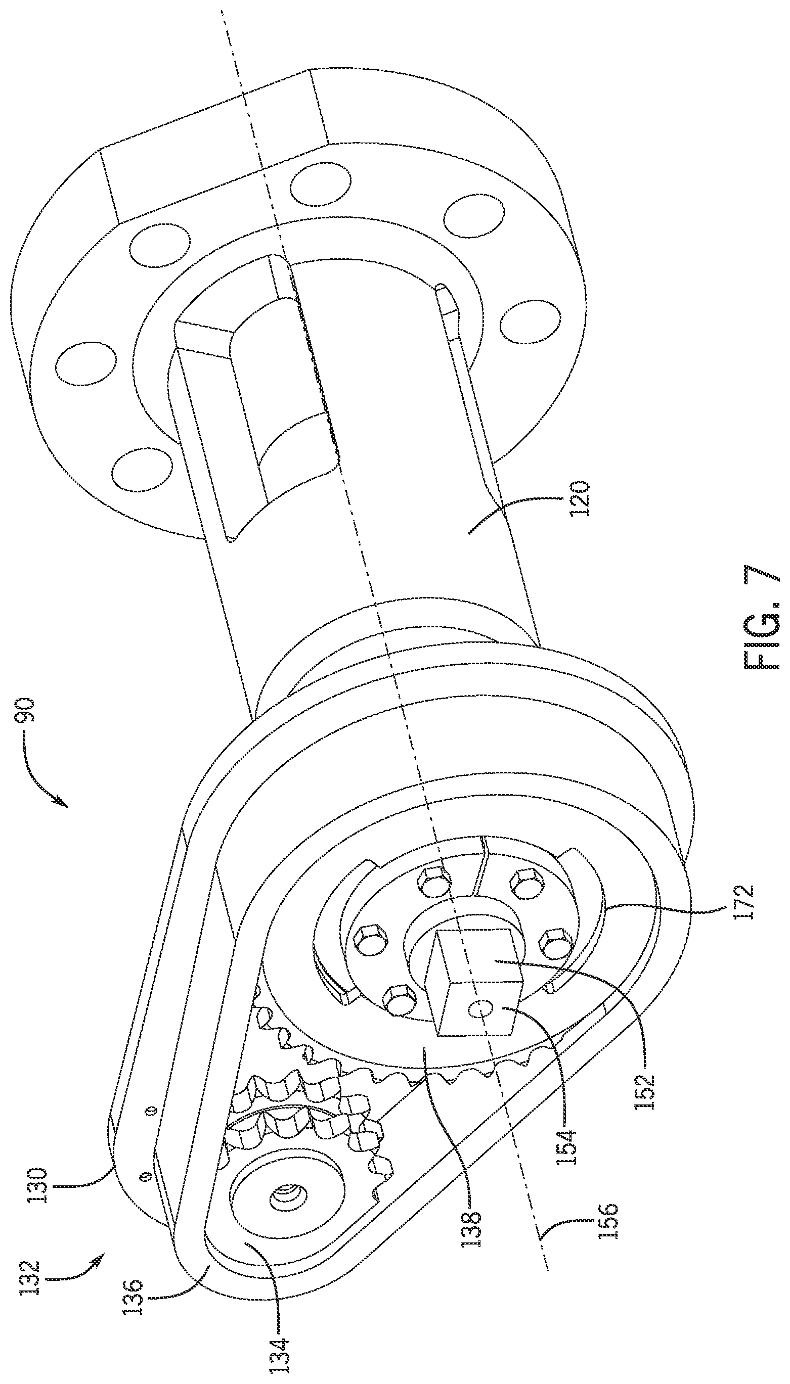 Patent US12297712 Figure 7 – Starter engine system for a rotary lock