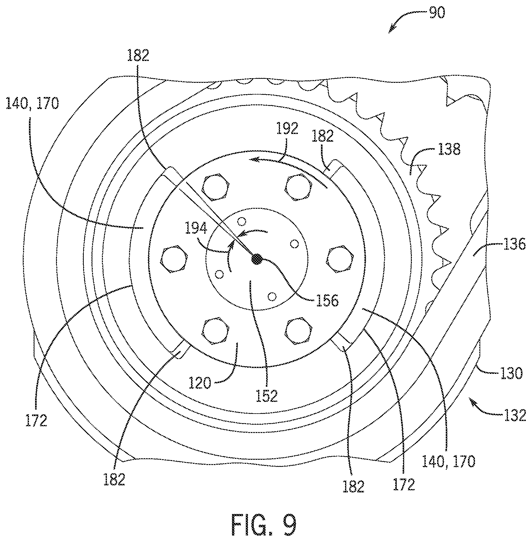 Patent US12297712 Figure 9 – Starter engine system for a rotary lock