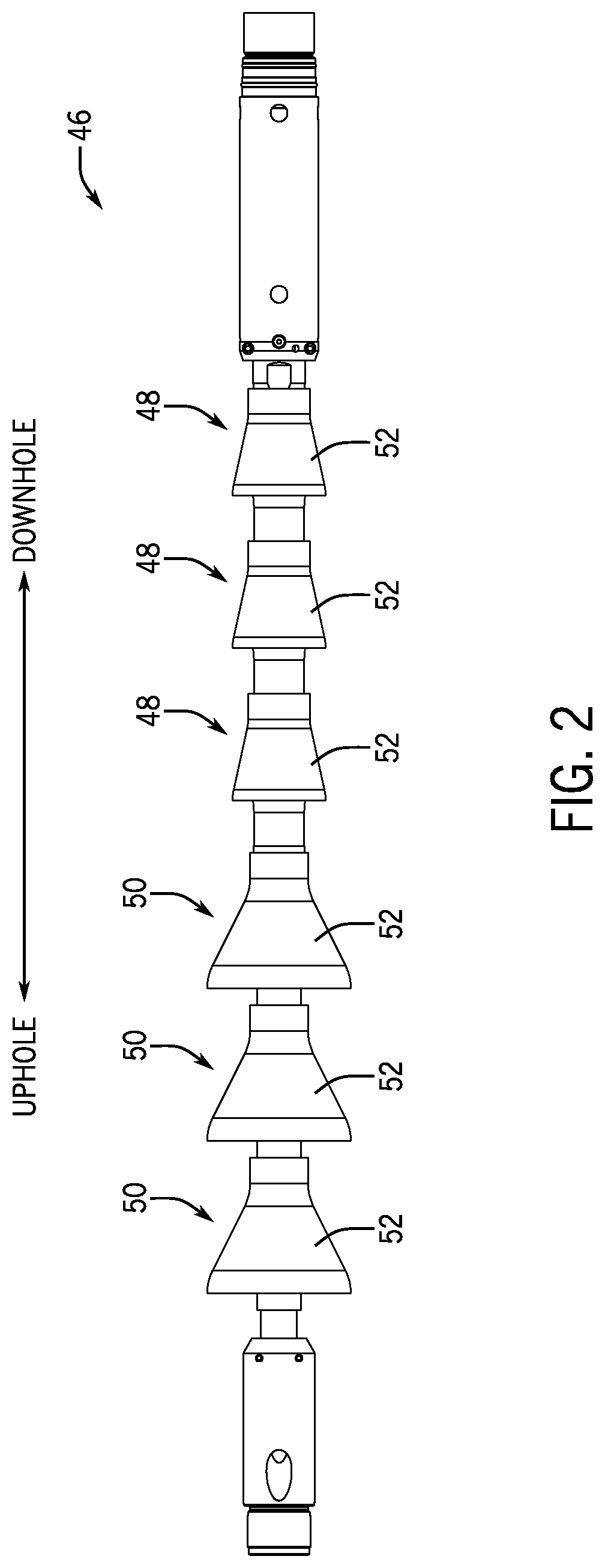 Patent US12297713 Figure 3 – Pressure modulating multi-diameter thrust cup arrangement and positioning system