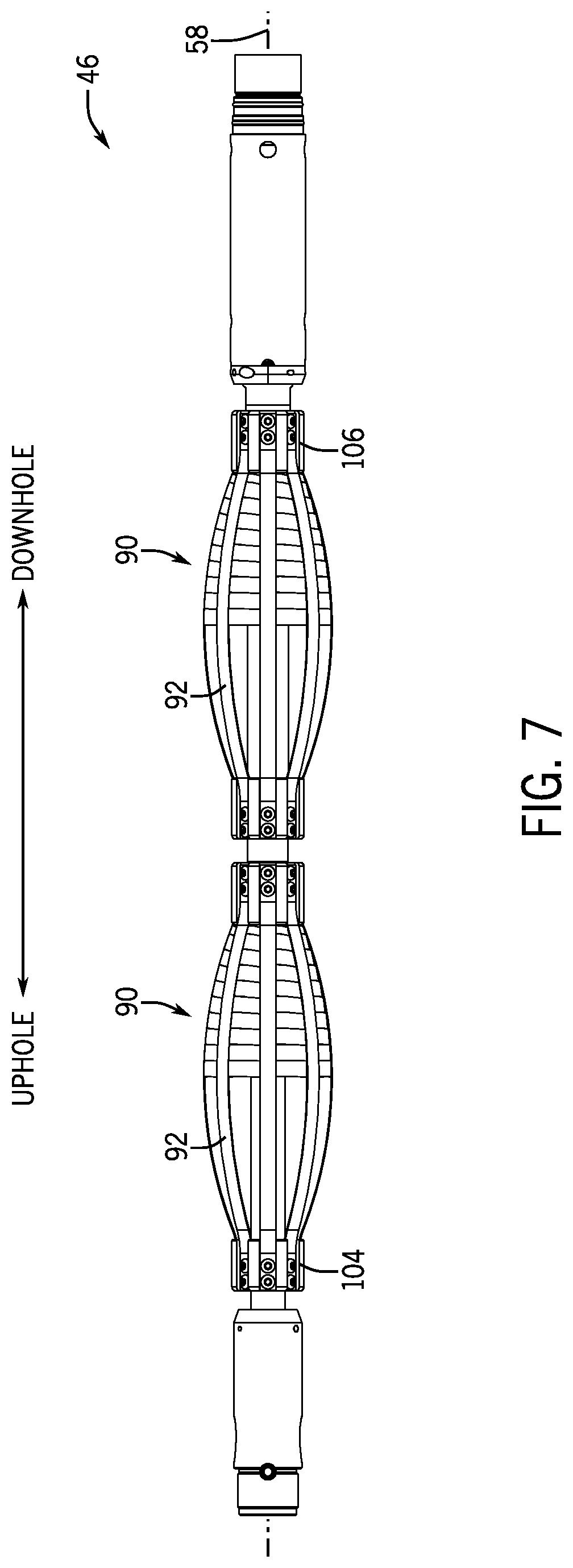 Patent US12297713 Figure 8 – Pressure modulating multi-diameter thrust cup arrangement and positioning system