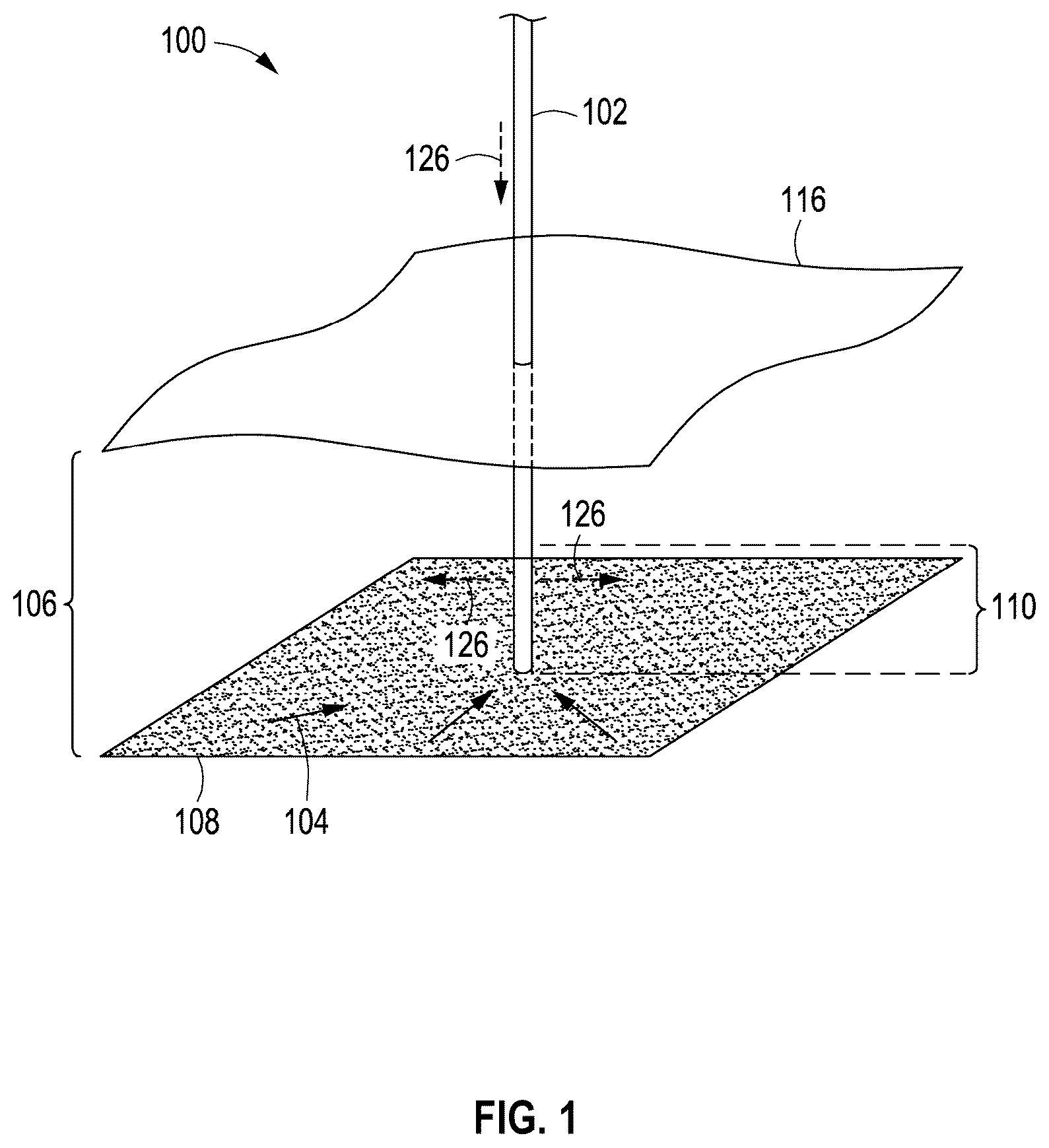 Patent US12297718 — Methods of hydrolyzing nitrogen-containing waste plastics downgole to form a solid barrier — Figure 1