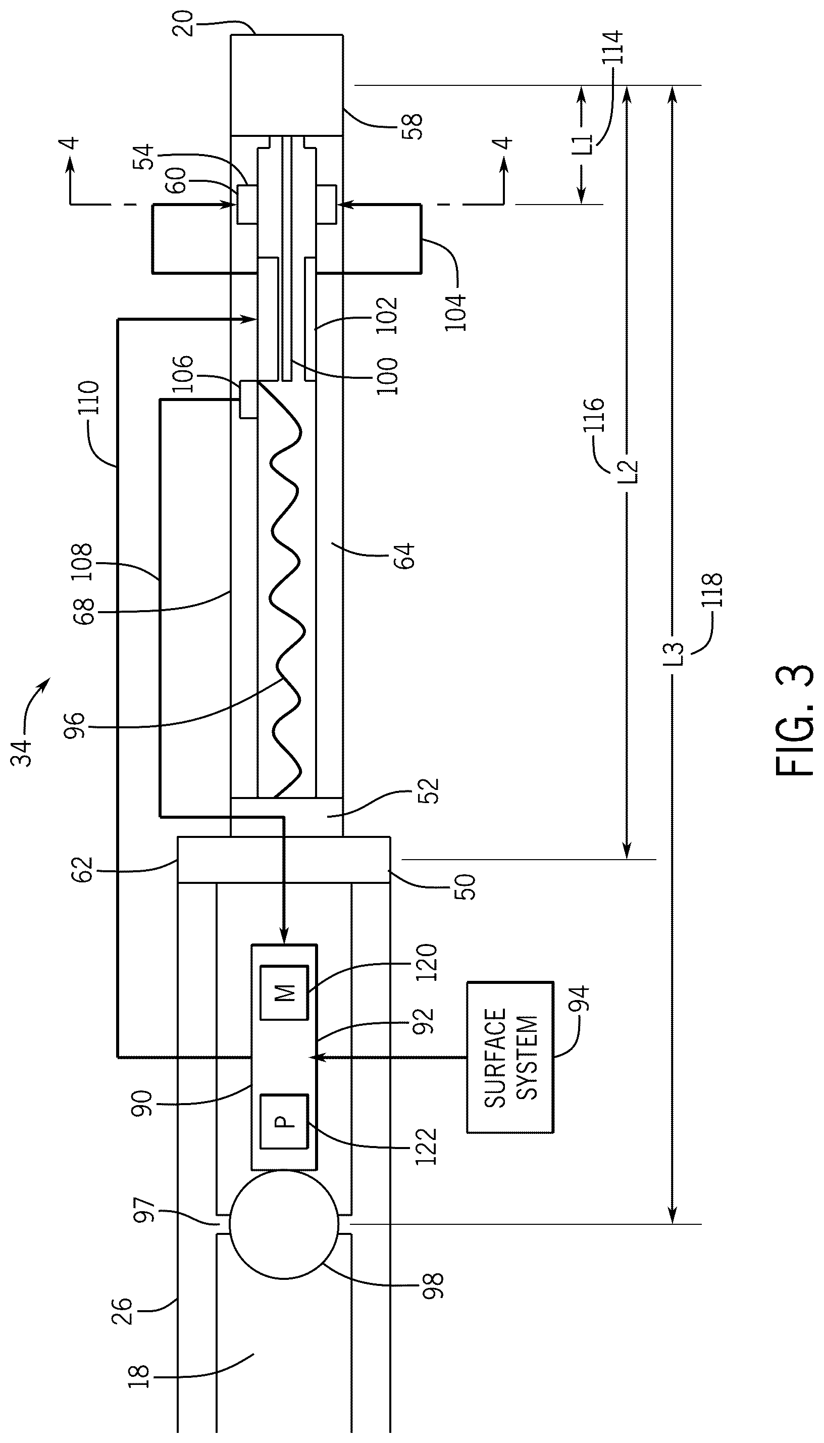 Patent US12297737 Figure 3 – Bottom hole assembly having three-point contact for improved steering