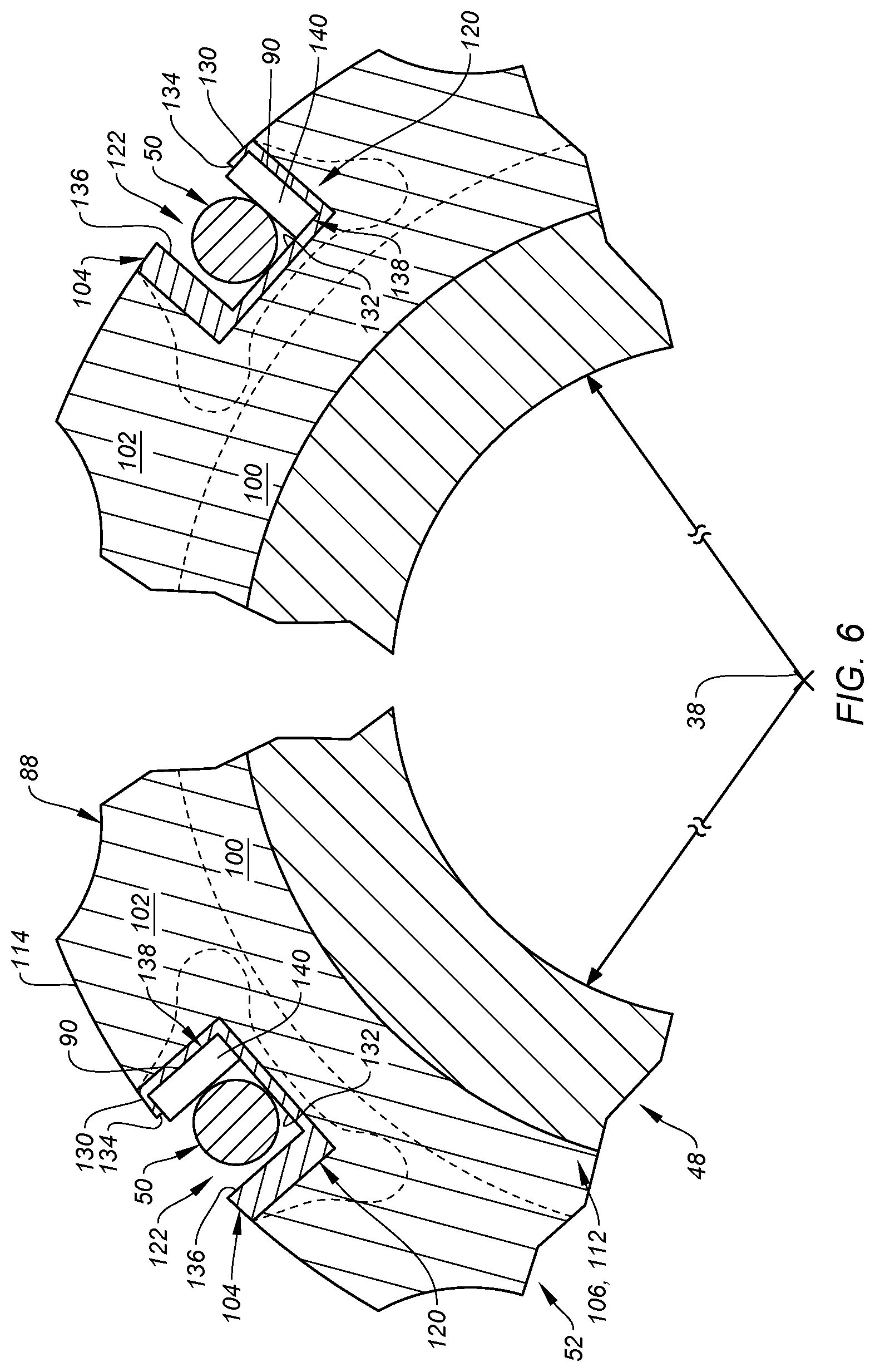 Patent US12297740 Figure 4 – Seal carrier with rolling element guide rail contact