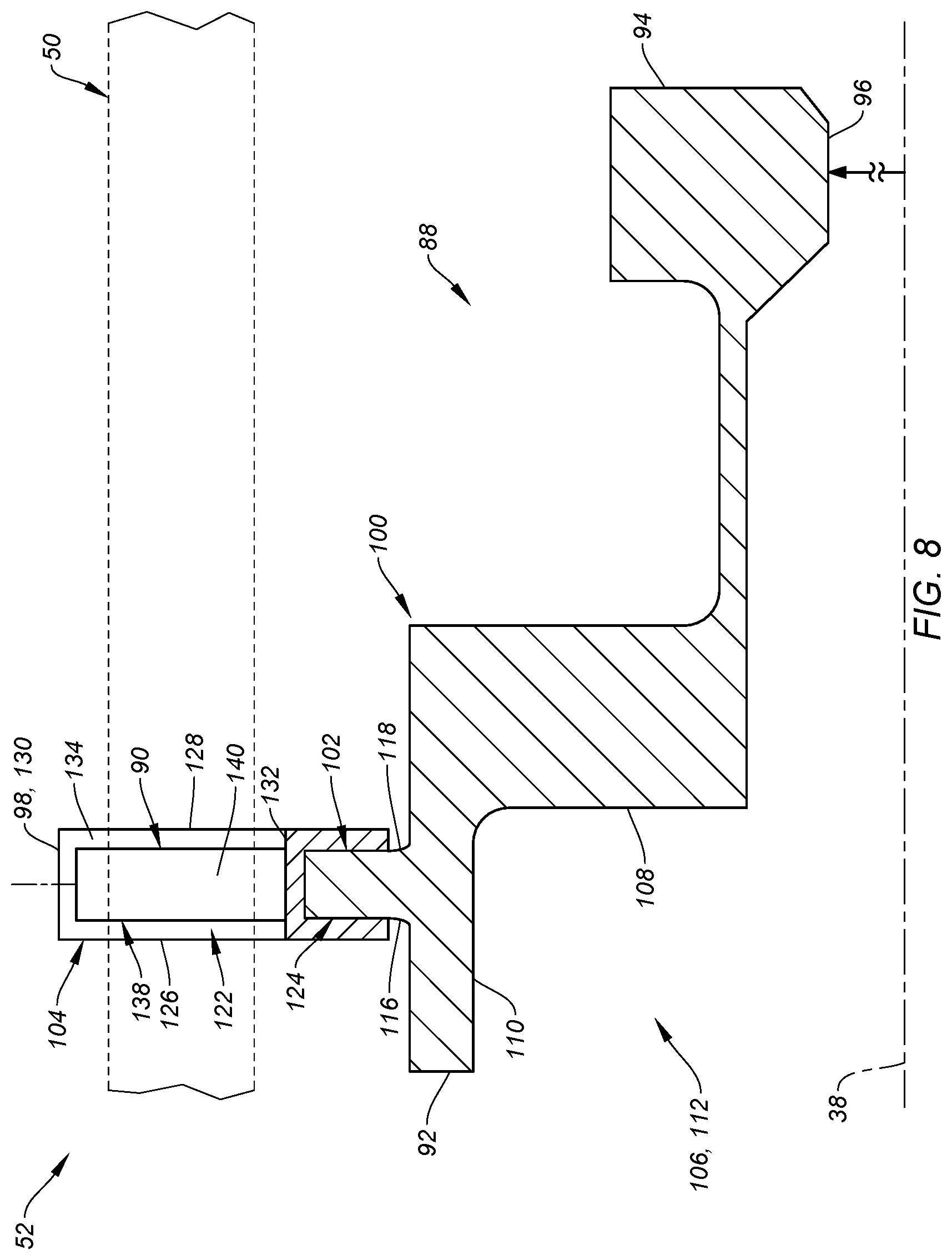 Patent US12297740 Figure 6 – Seal carrier with rolling element guide rail contact