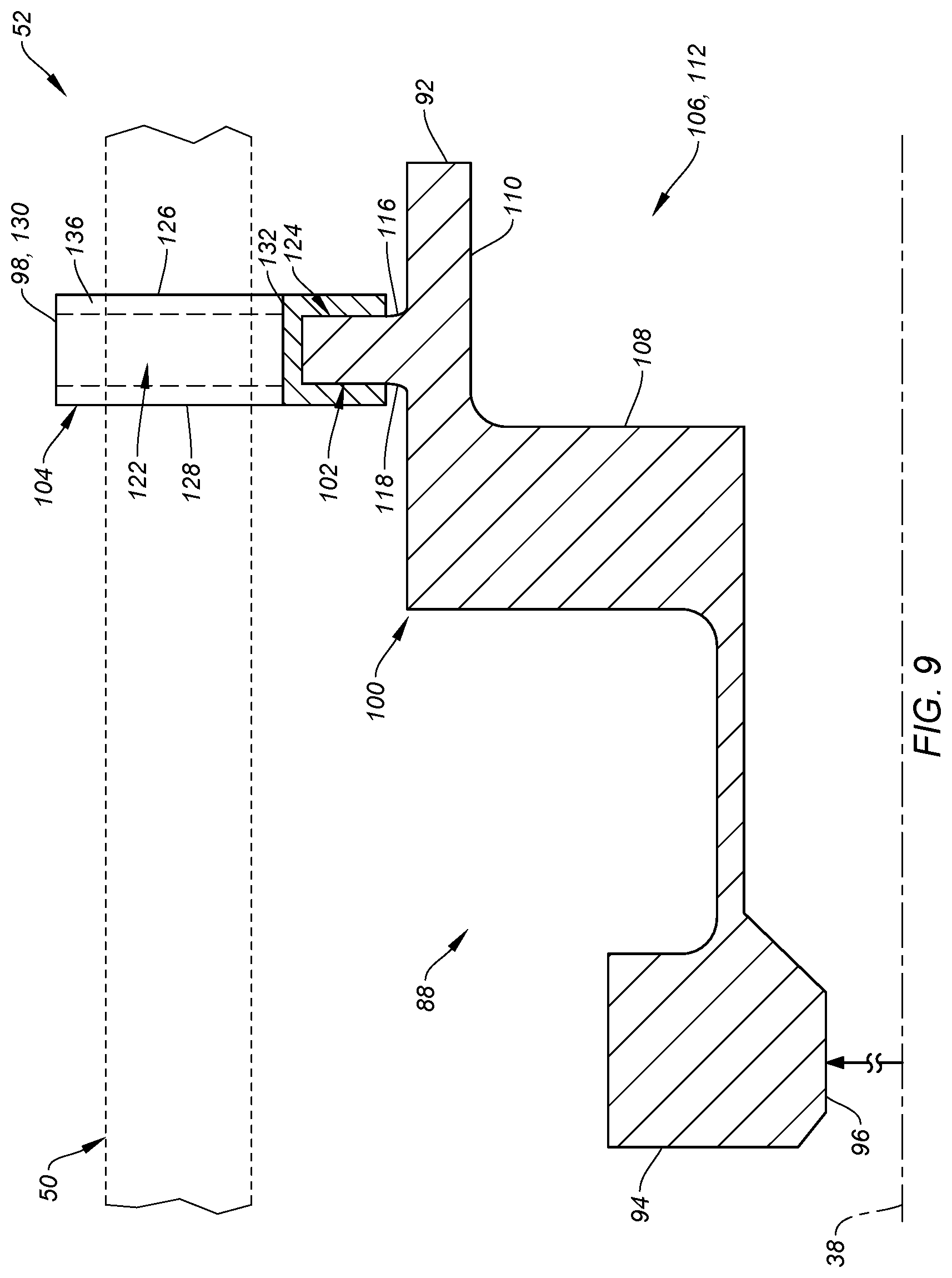 Patent US12297740 Figure 7 – Seal carrier with rolling element guide rail contact