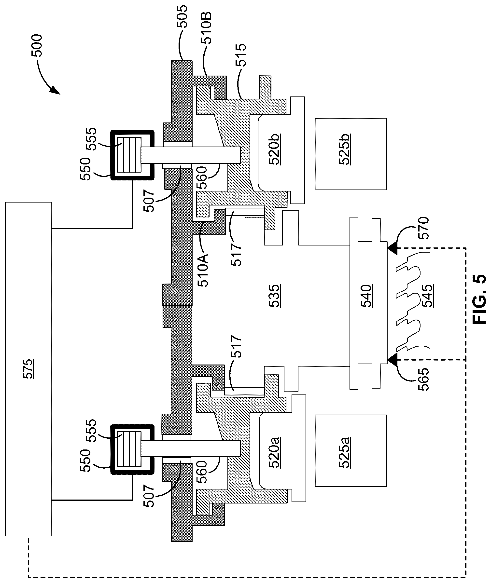Patent US12297741 Figure 5 – Rapid active clearance control system of inter stage and mid-seals