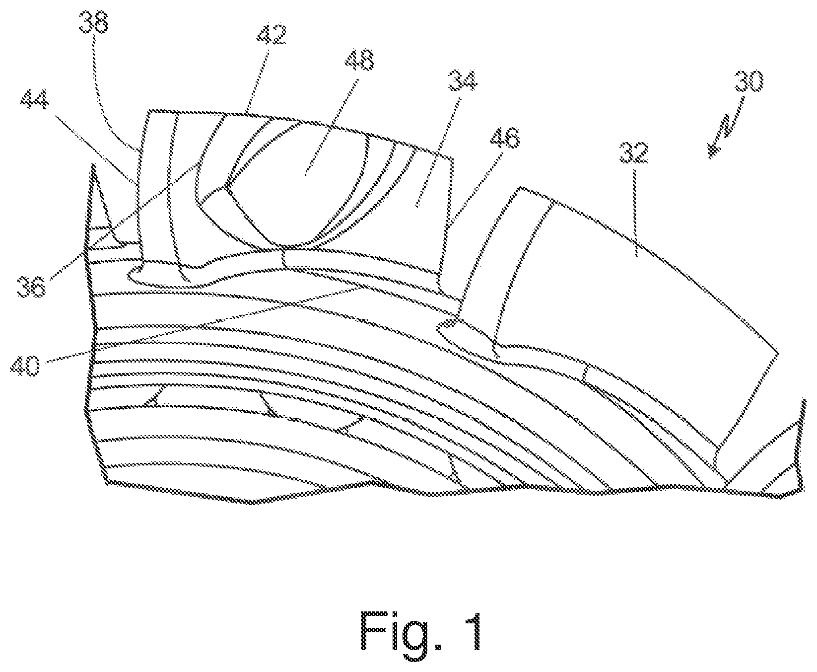 Patent US12297746 Figure 1 – Erosion compensated vane geometry
