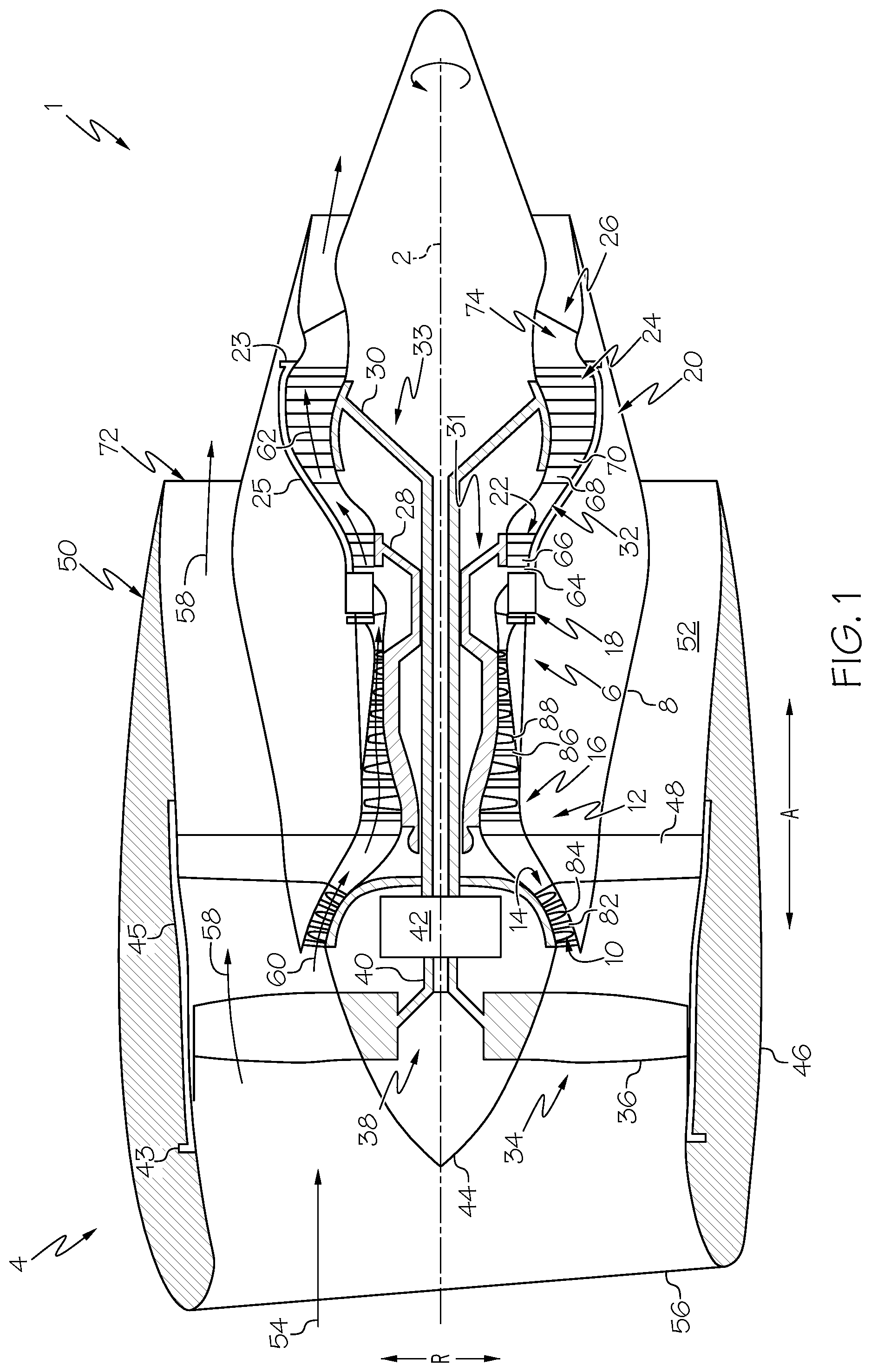 Patent US12297750 Figure 1 – Fluid ducts including a rib