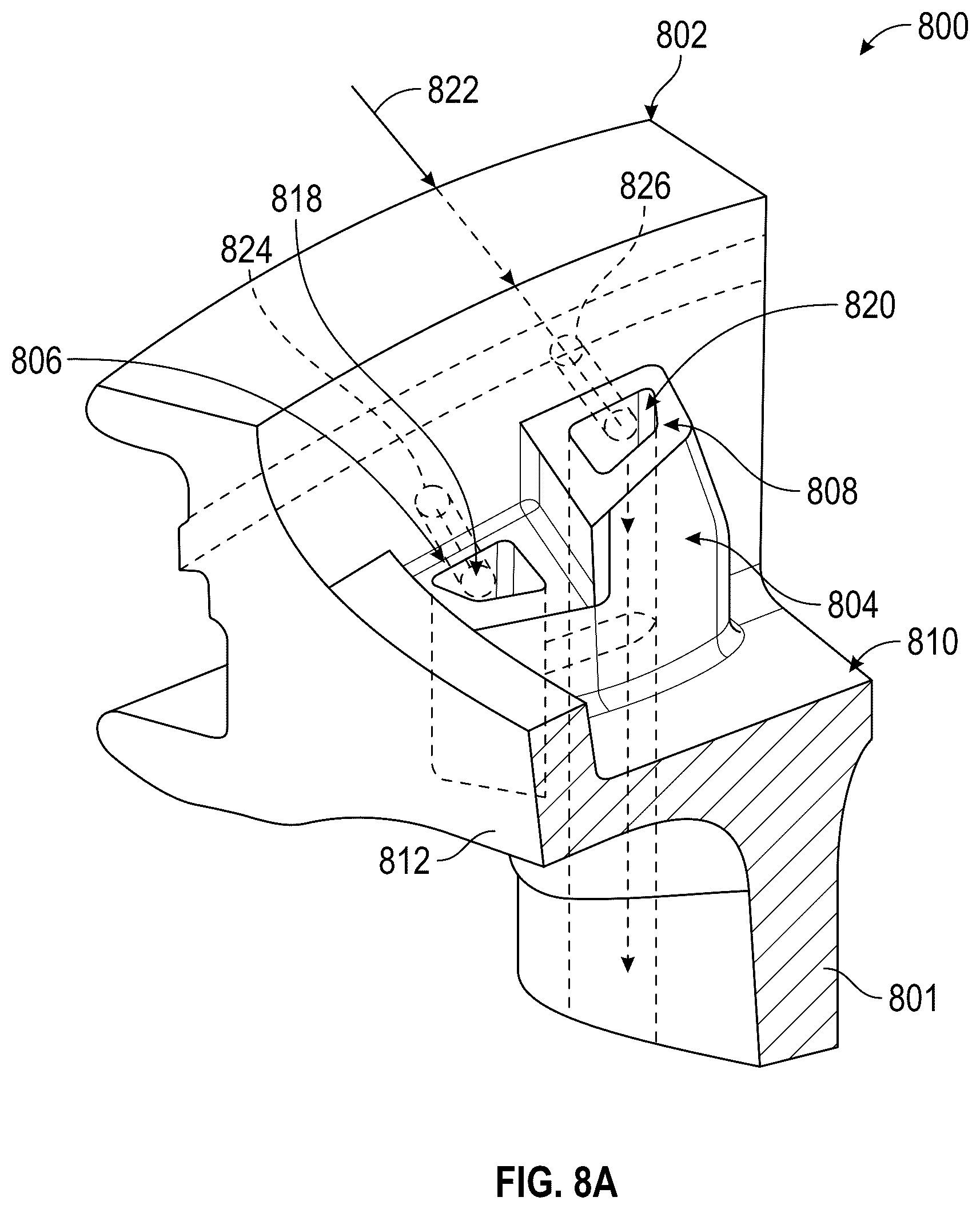 Patent US12297752 Figure 10 – Vane forward rail for gas turbine engine assembly