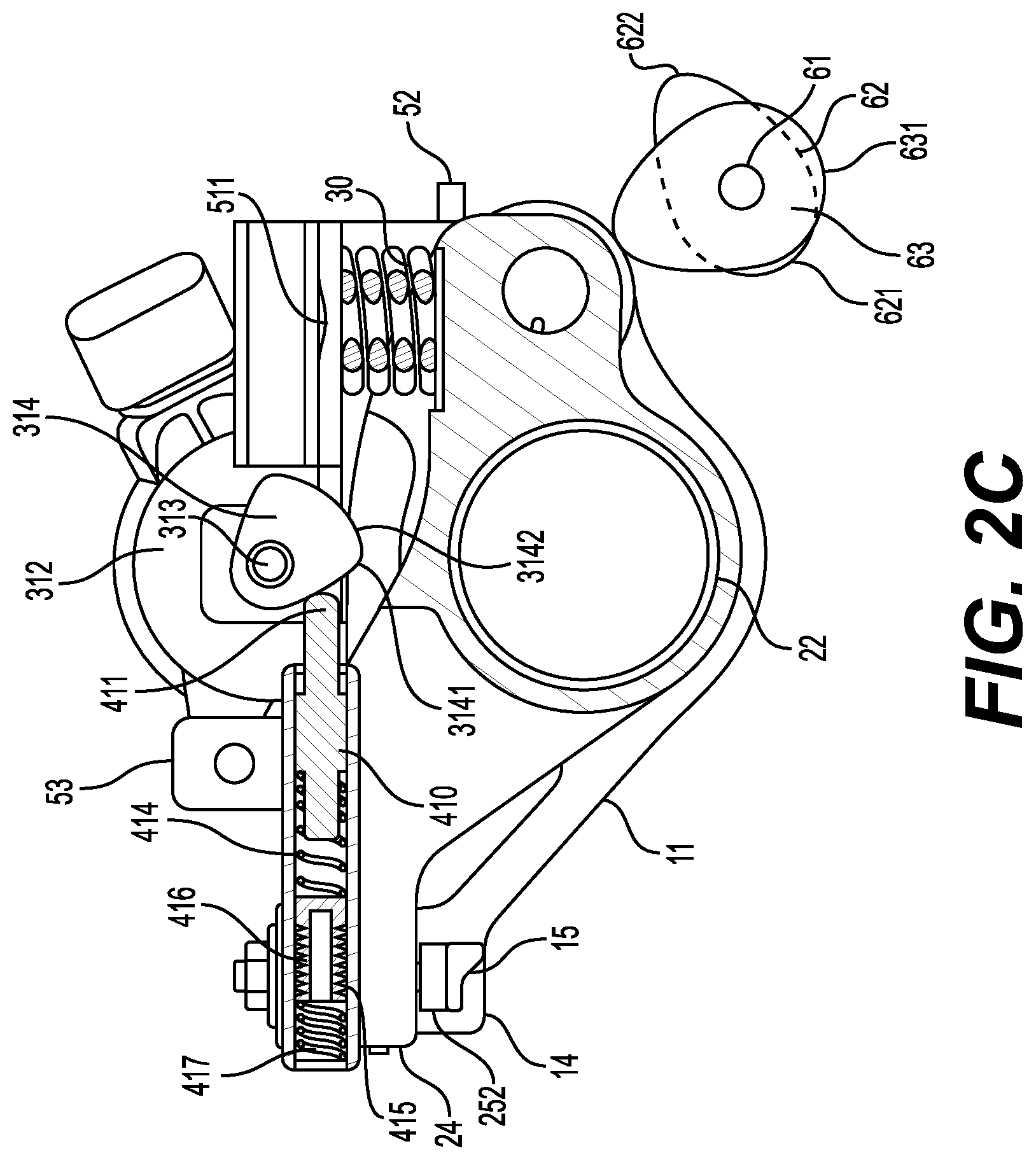 Patent US12297754 Figure 4 – Rocker arm assembly, compliance capsules, actuators, and support structures