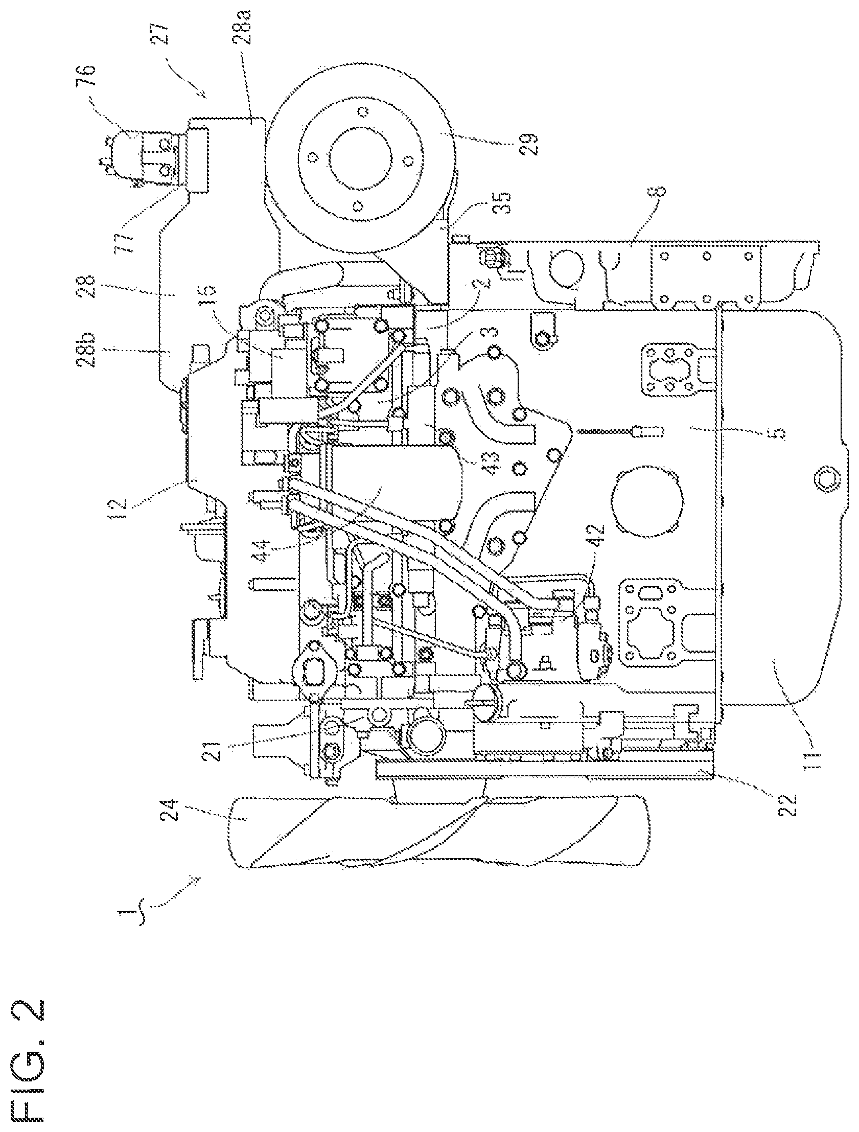 Patent US12297763 Figure 2 – Engine device