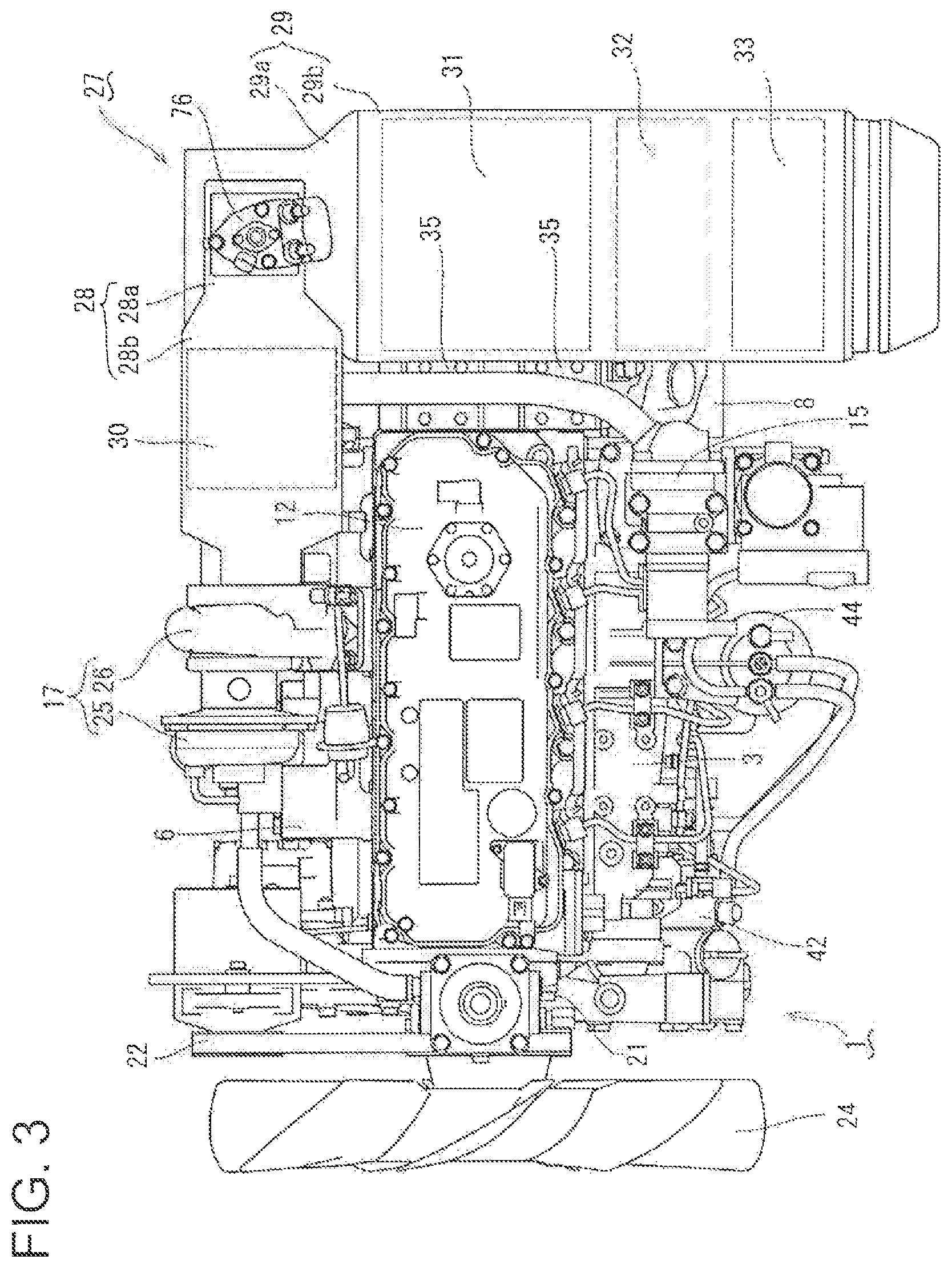 Patent US12297763 Figure 3 – Engine device